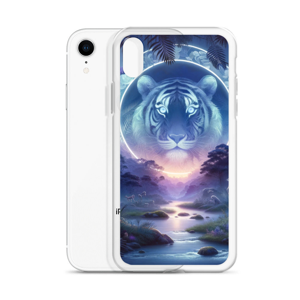 Clear iPhone Case - Mystical Twilight Tiger
