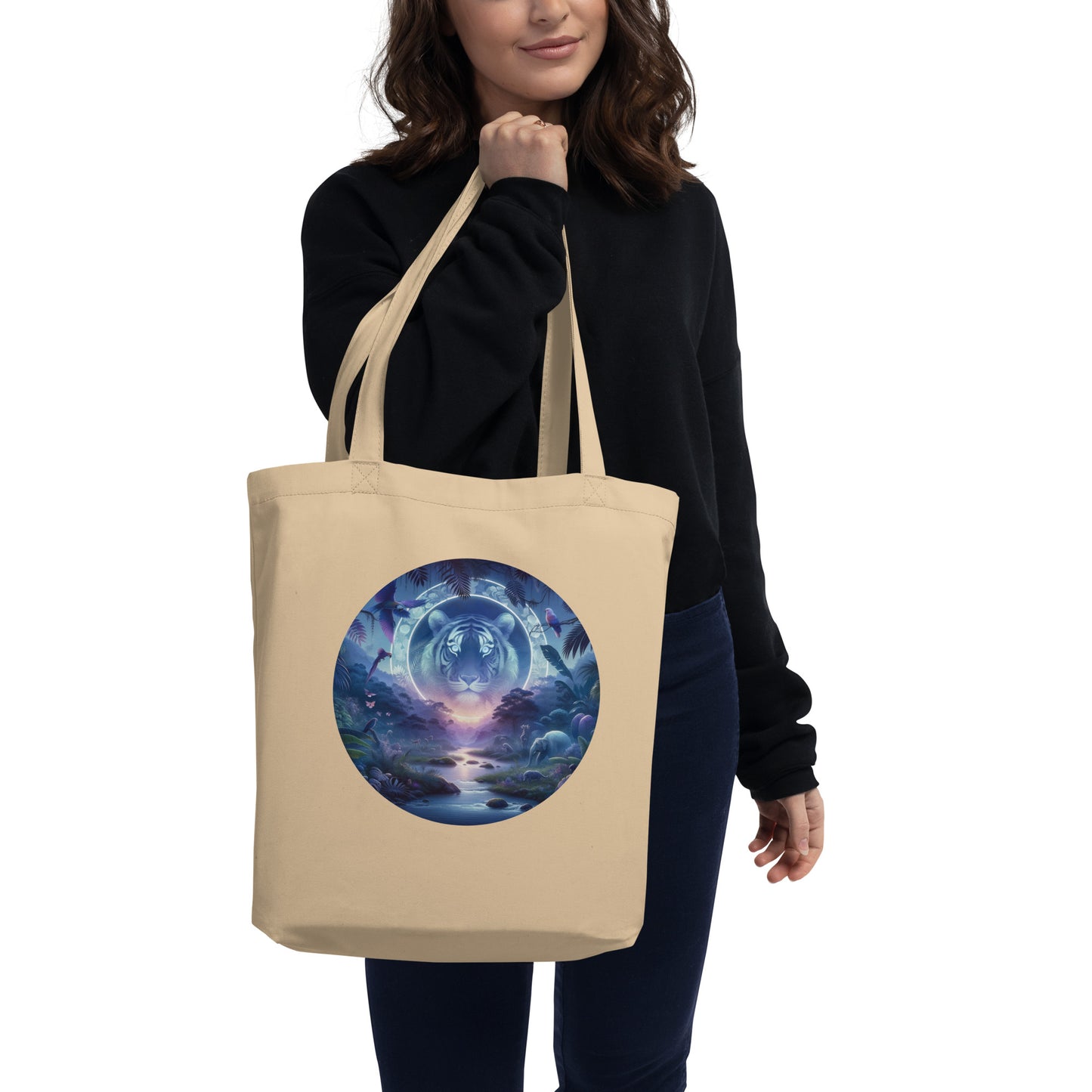 Eco Tote Bag - Mystical Twilight Tiger
