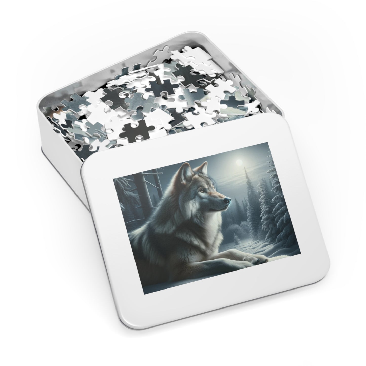 Puzzle - Wolf at Night (252, 500-Piece)