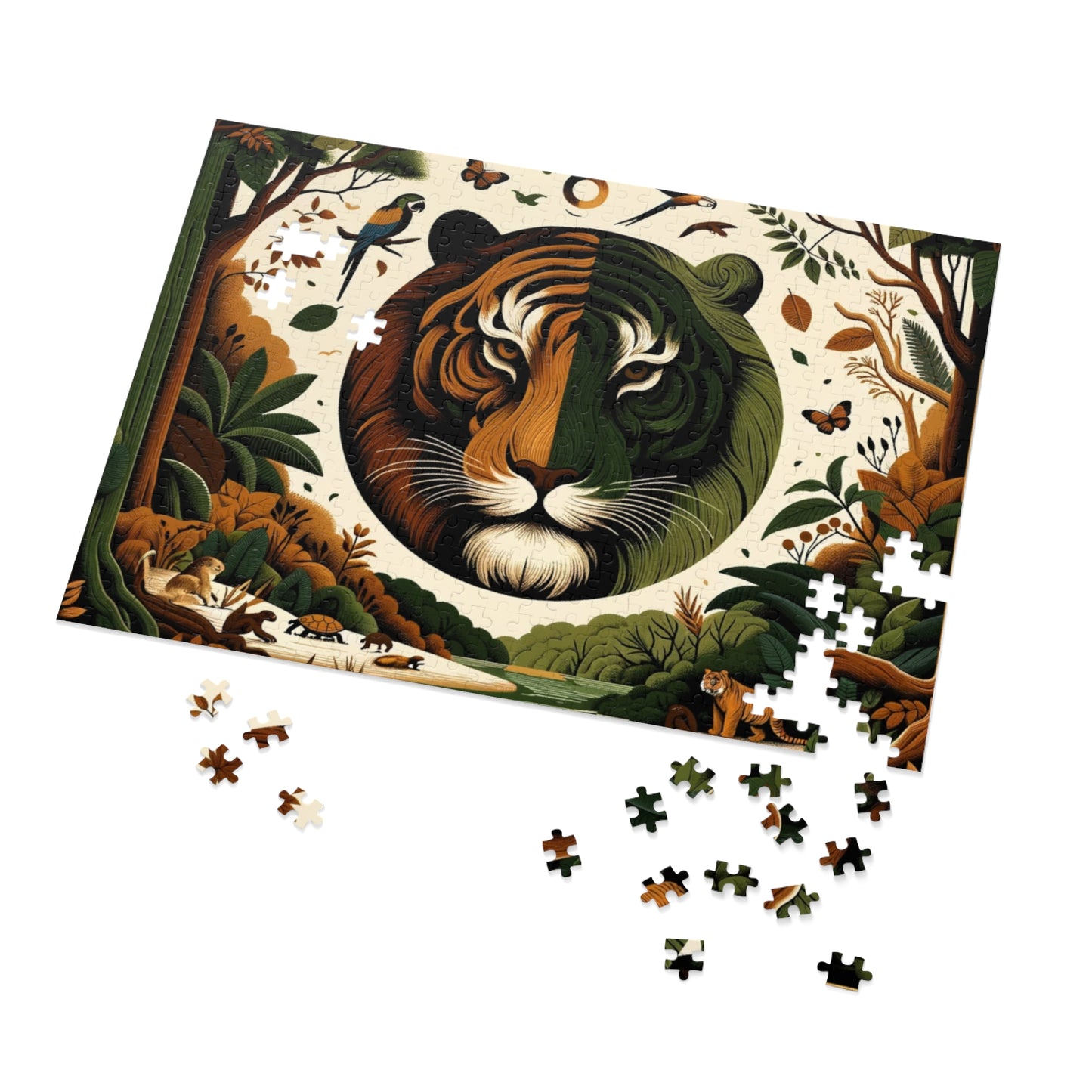 Puzzle - Earthy & Warm Tiger (252, 500-Piece)