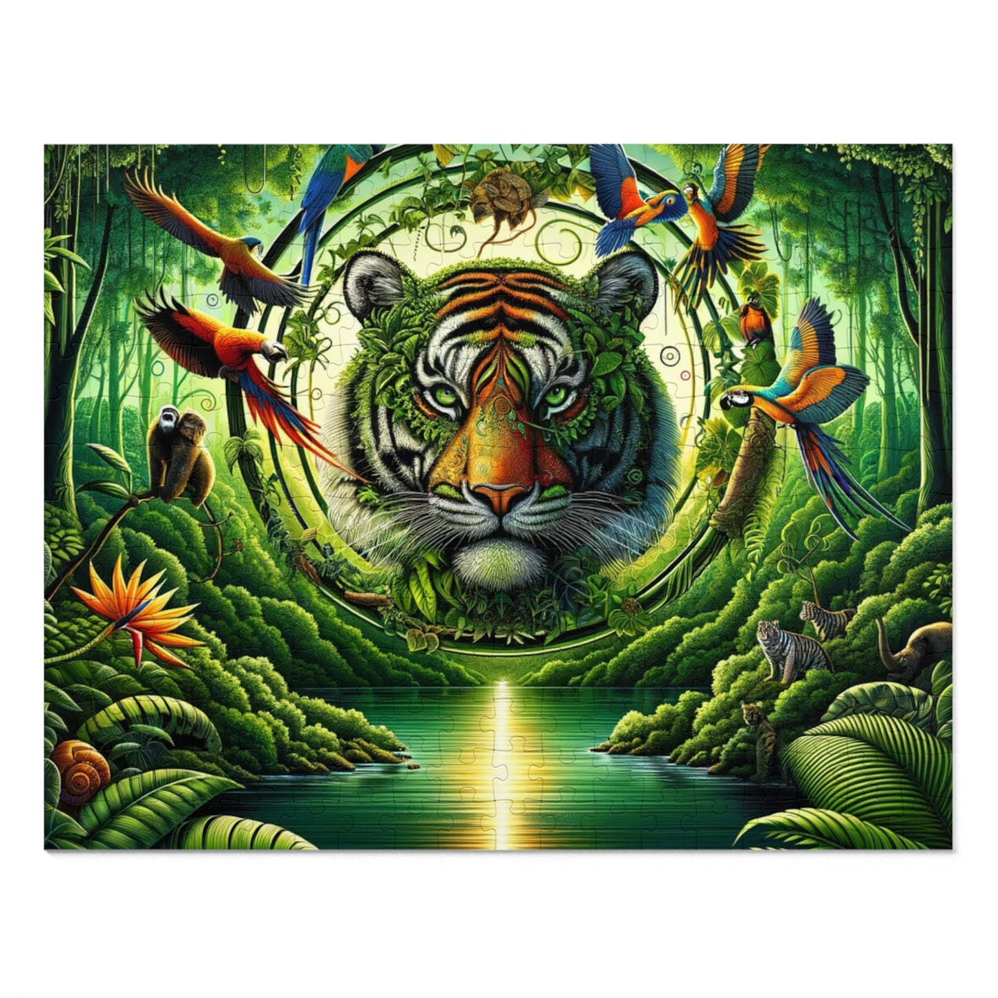 Puzzle - Vibrant & Natural Tiger (252, 500-Piece)