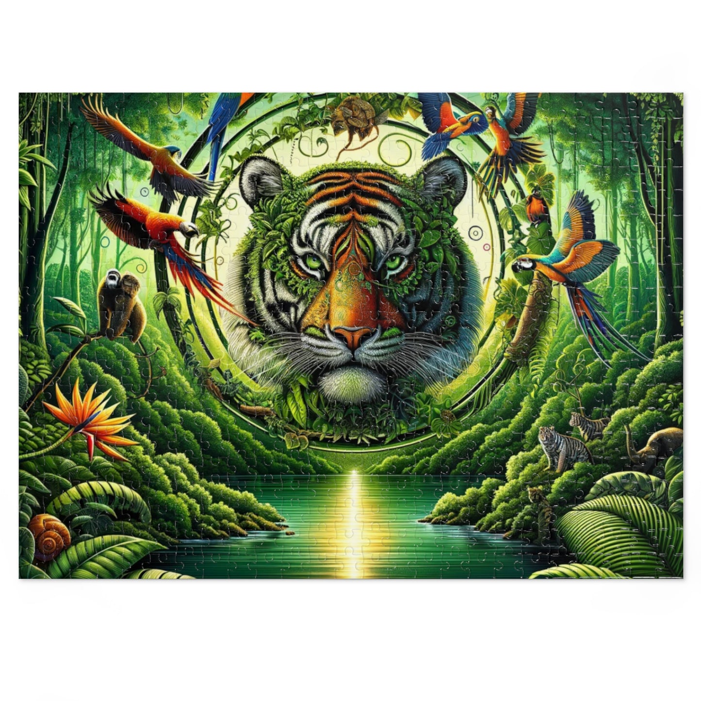 Puzzle - Vibrant & Natural Tiger (252, 500-Piece)