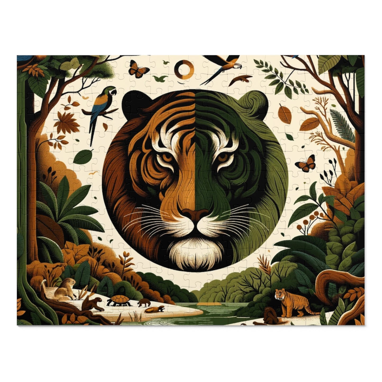 Puzzle - Earthy & Warm Tiger (252, 500-Piece)