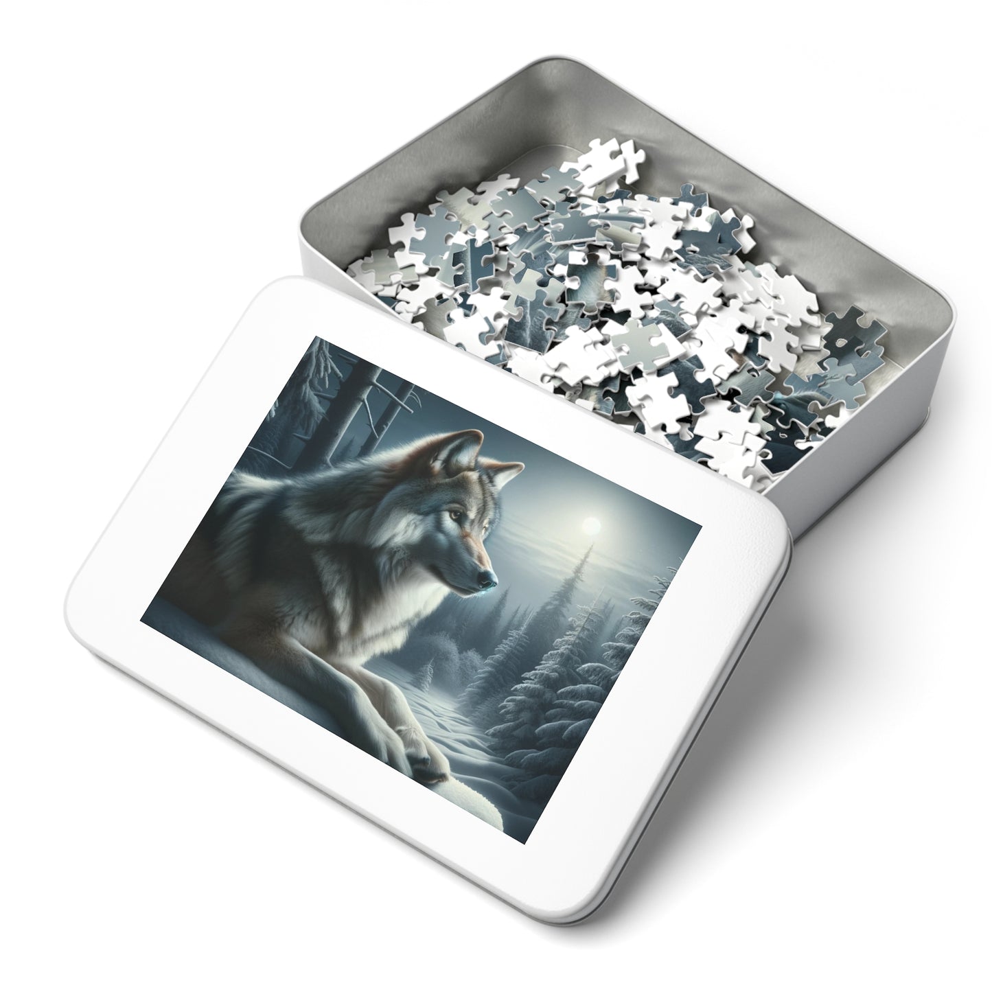 Puzzle - Wolf at Night (252, 500-Piece)