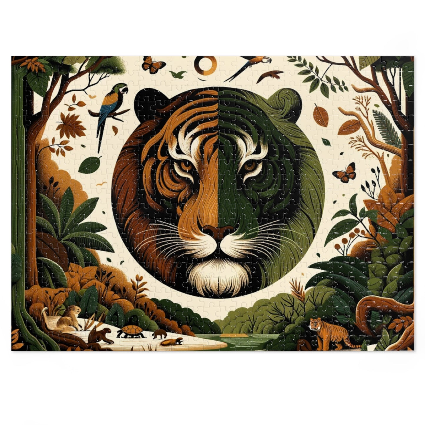 Puzzle - Earthy & Warm Tiger (252, 500-Piece)