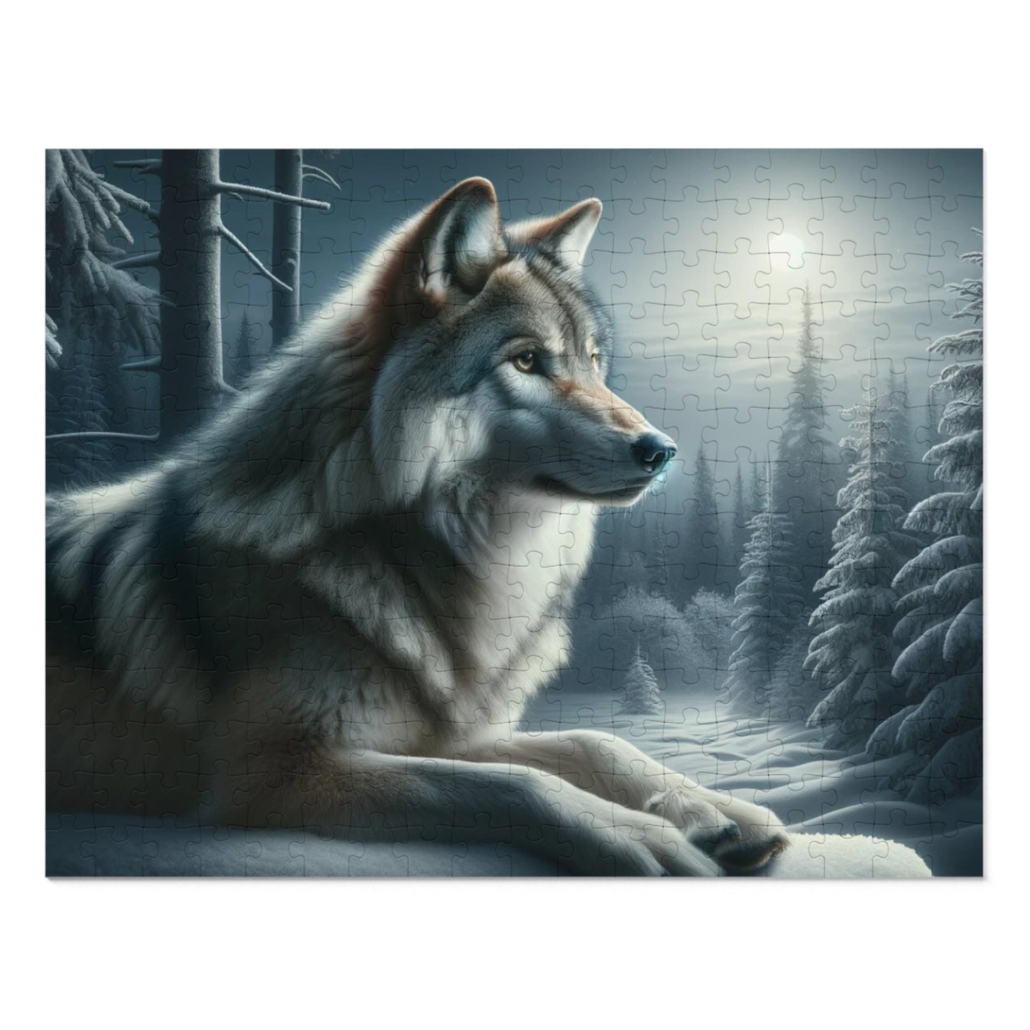 Puzzle - Wolf at Night (252, 500-Piece)