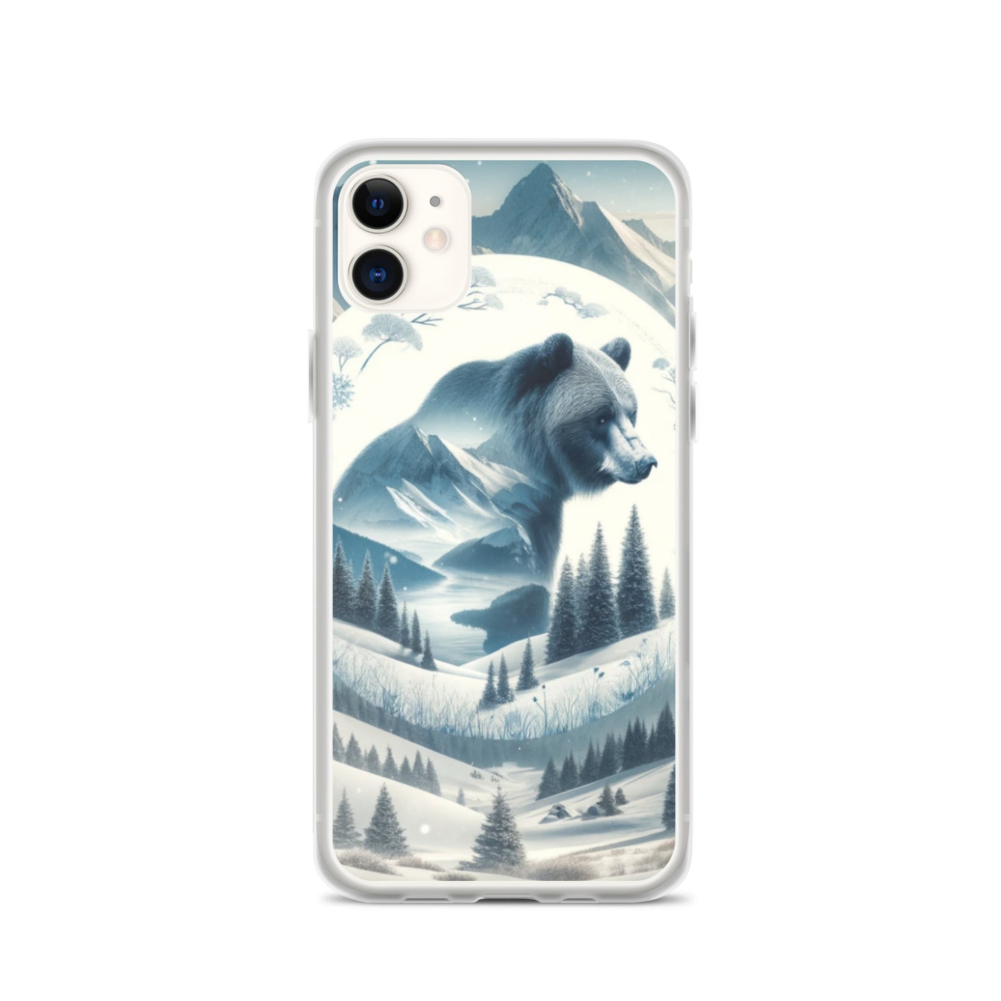 Clear iPhone Case - Snowy Bear