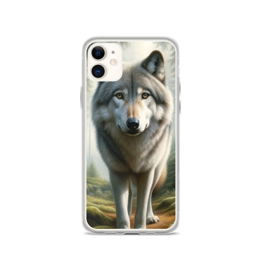 Clear iPhone Case - Forest Wolf