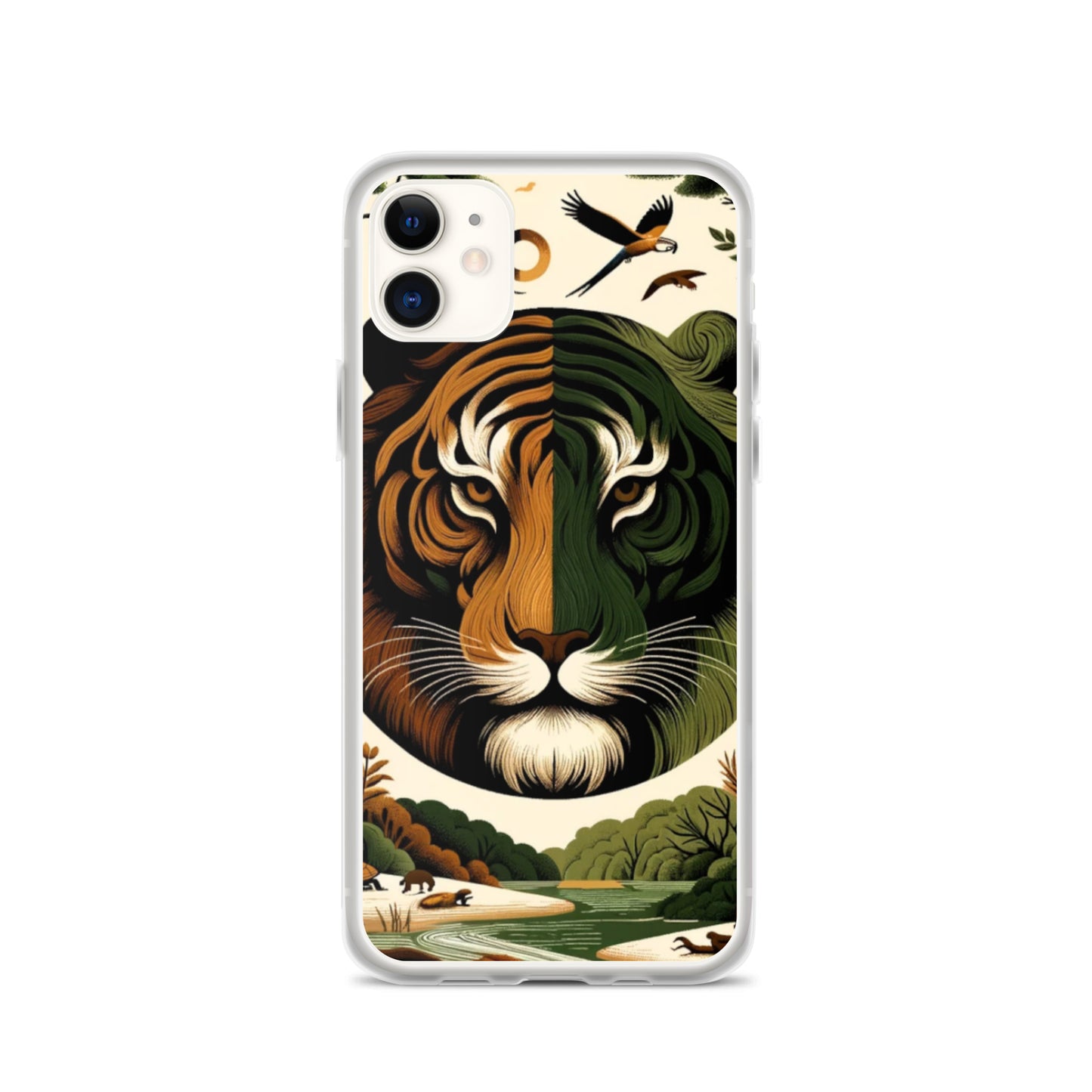 Clear iPhone Case - Earthy & Warm Tiger