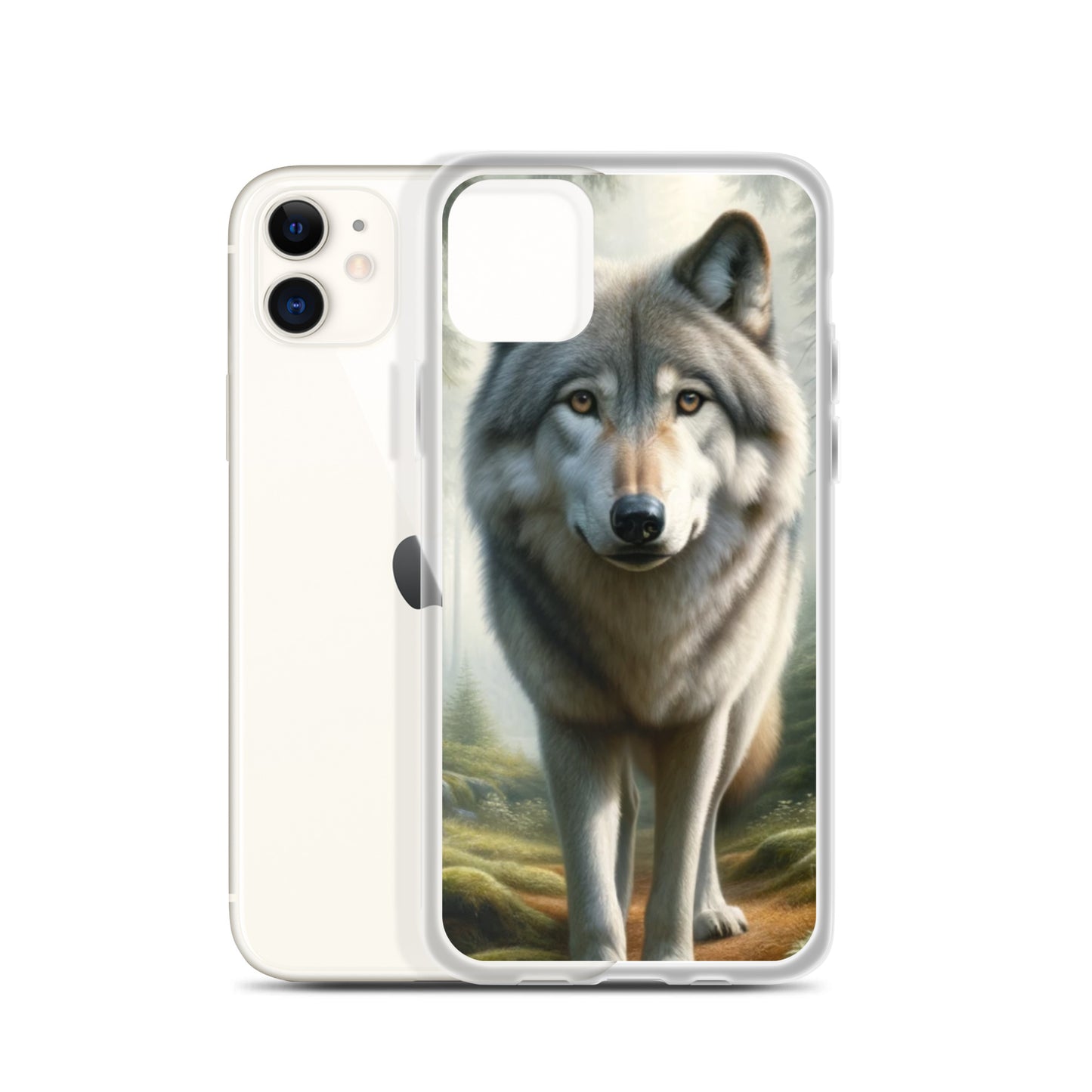 Clear iPhone Case - Forest Wolf