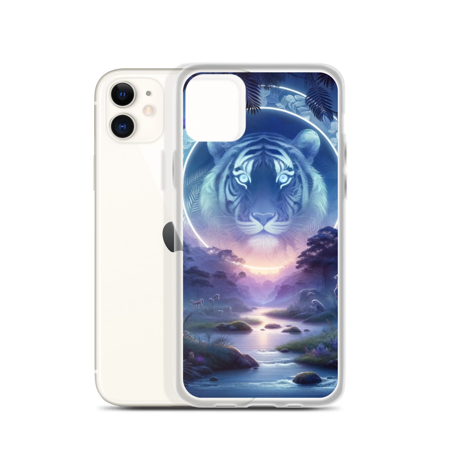 Clear iPhone Case - Mystical Twilight Tiger