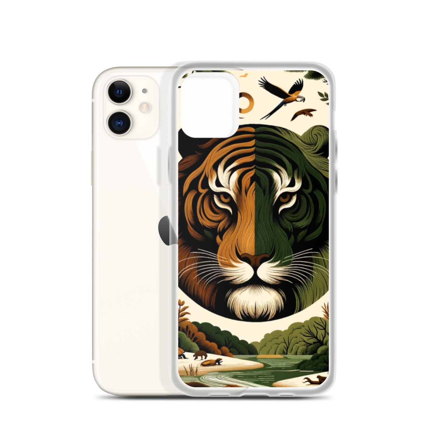 Clear iPhone Case - Earthy & Warm Tiger
