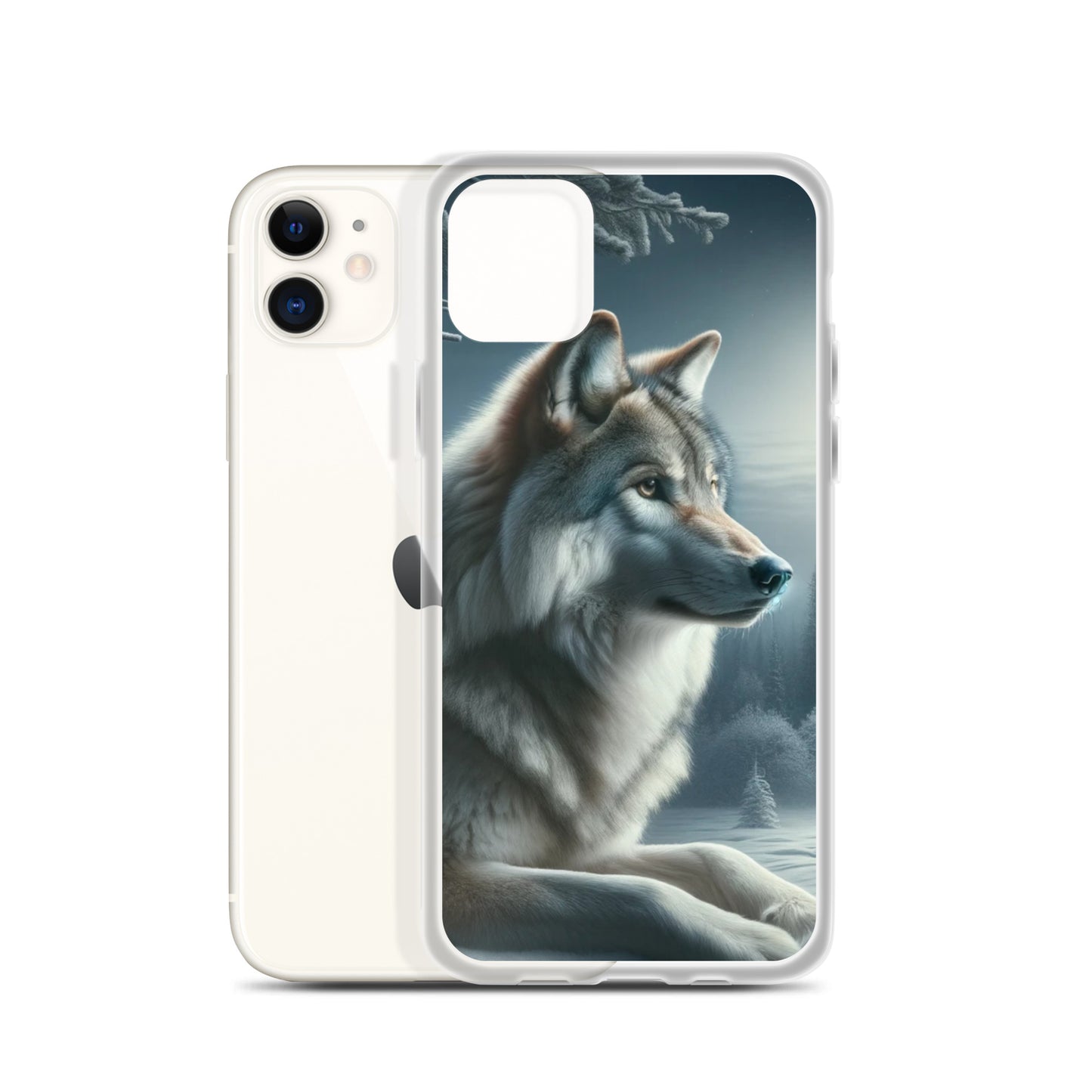 Clear iPhone Case - Wolf at Night