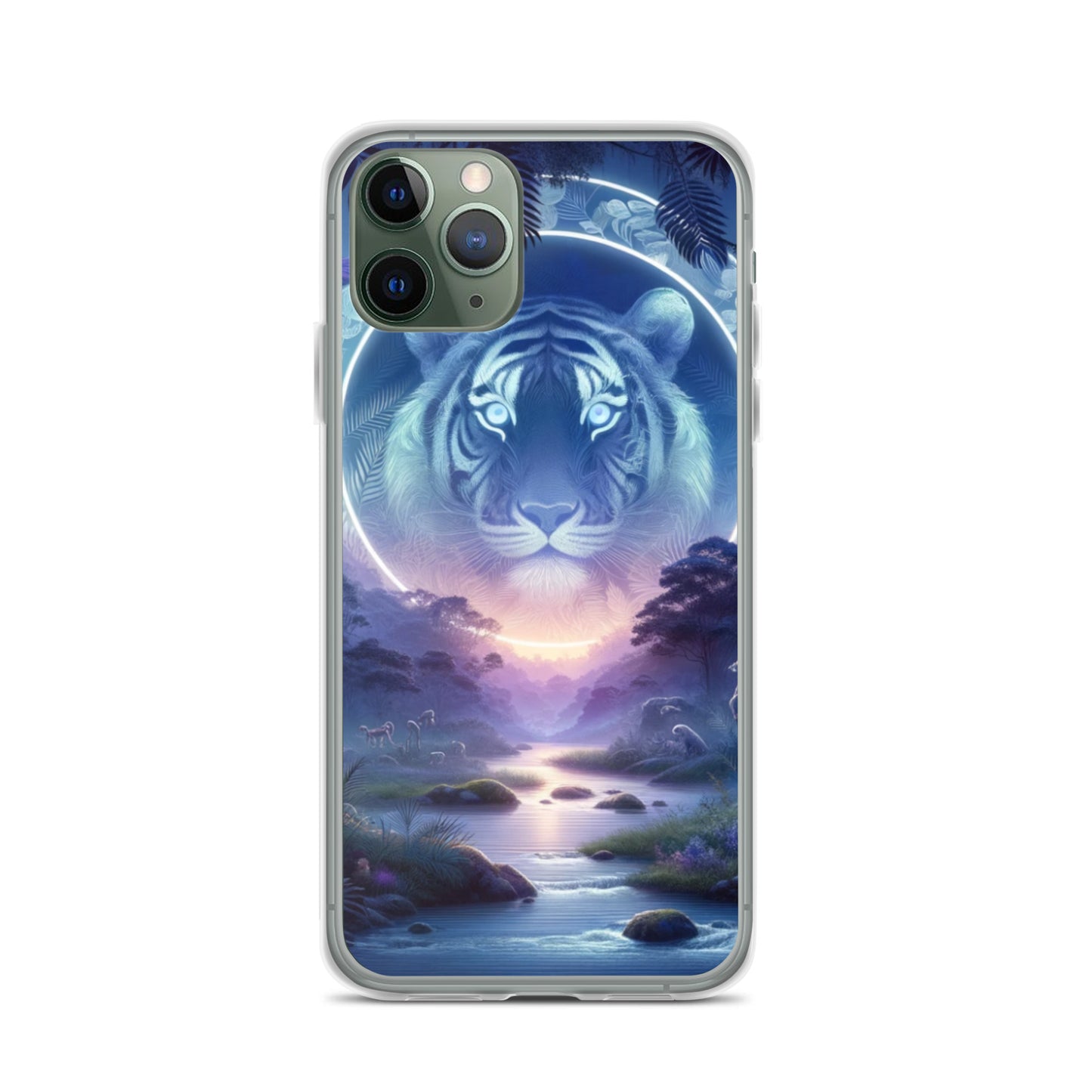 Clear iPhone Case - Mystical Twilight Tiger