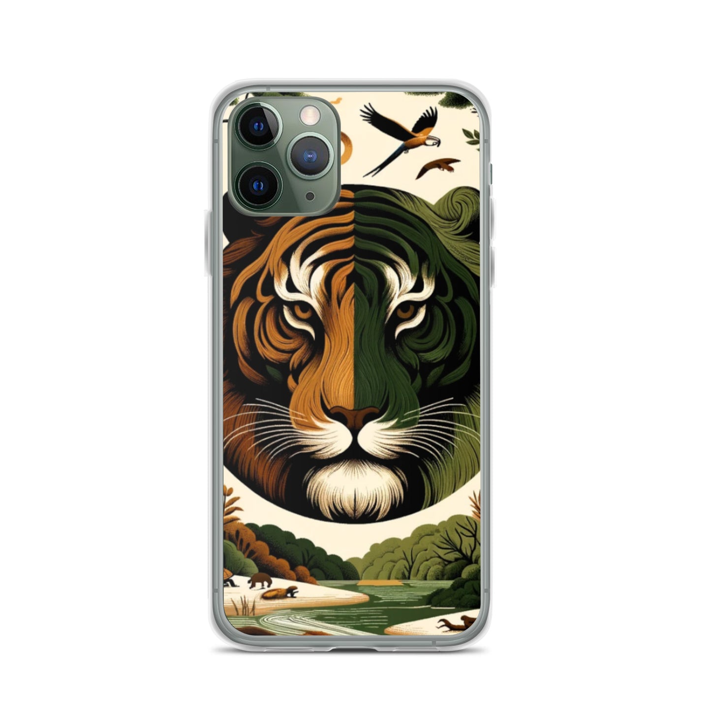 Clear iPhone Case - Earthy & Warm Tiger