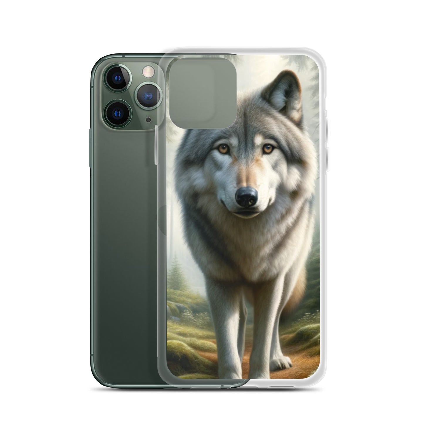Clear iPhone Case - Forest Wolf