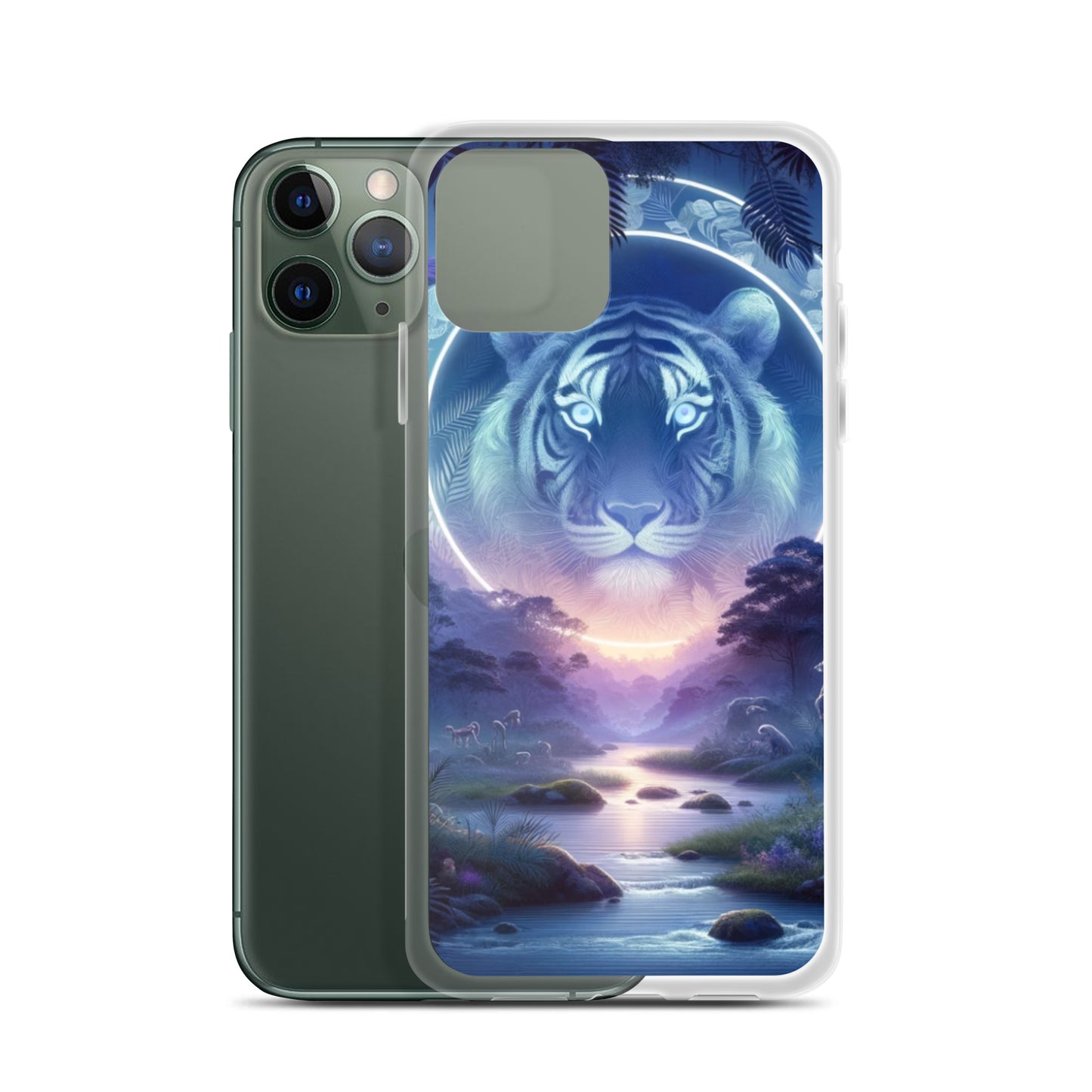 Clear iPhone Case - Mystical Twilight Tiger