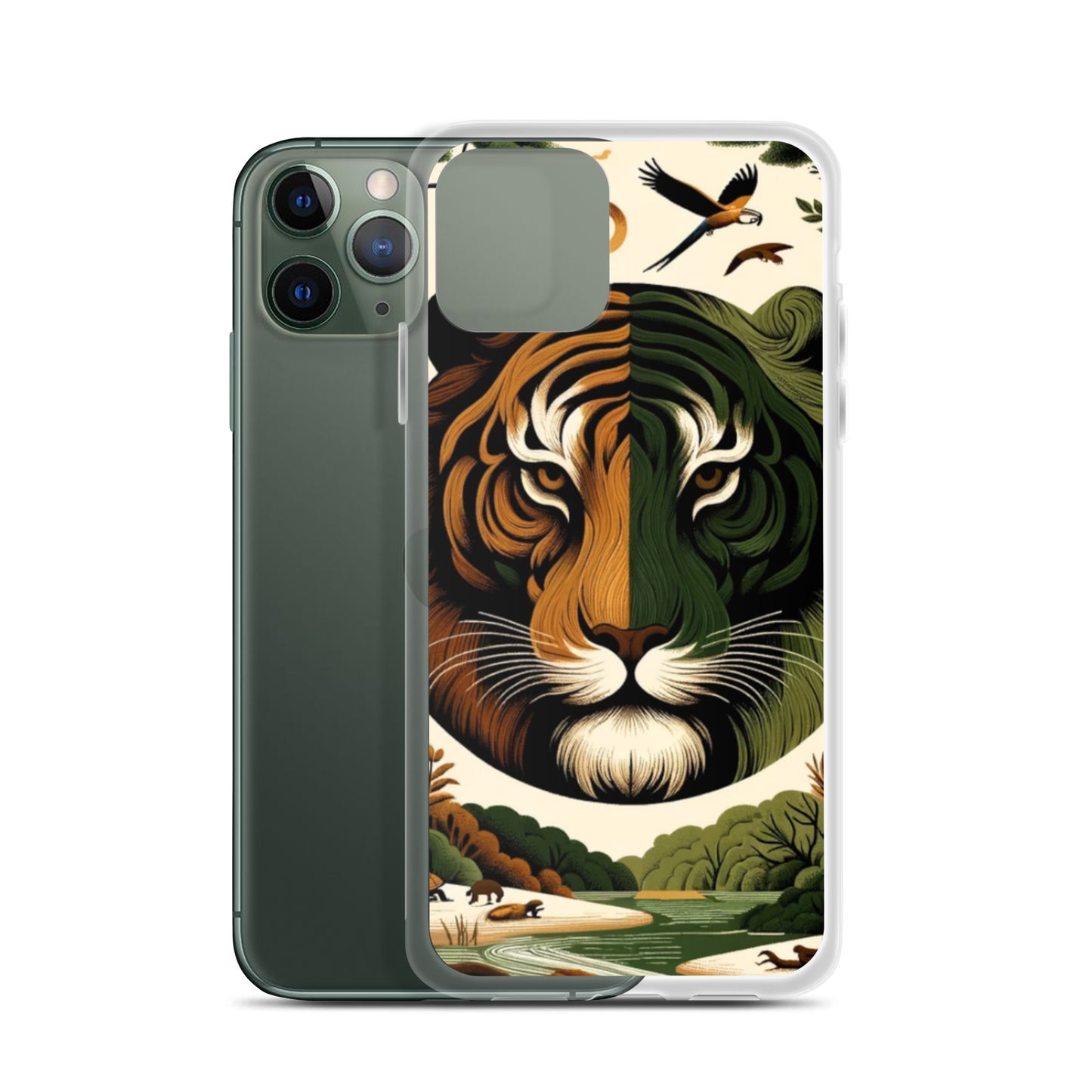 Clear iPhone Case - Earthy & Warm Tiger