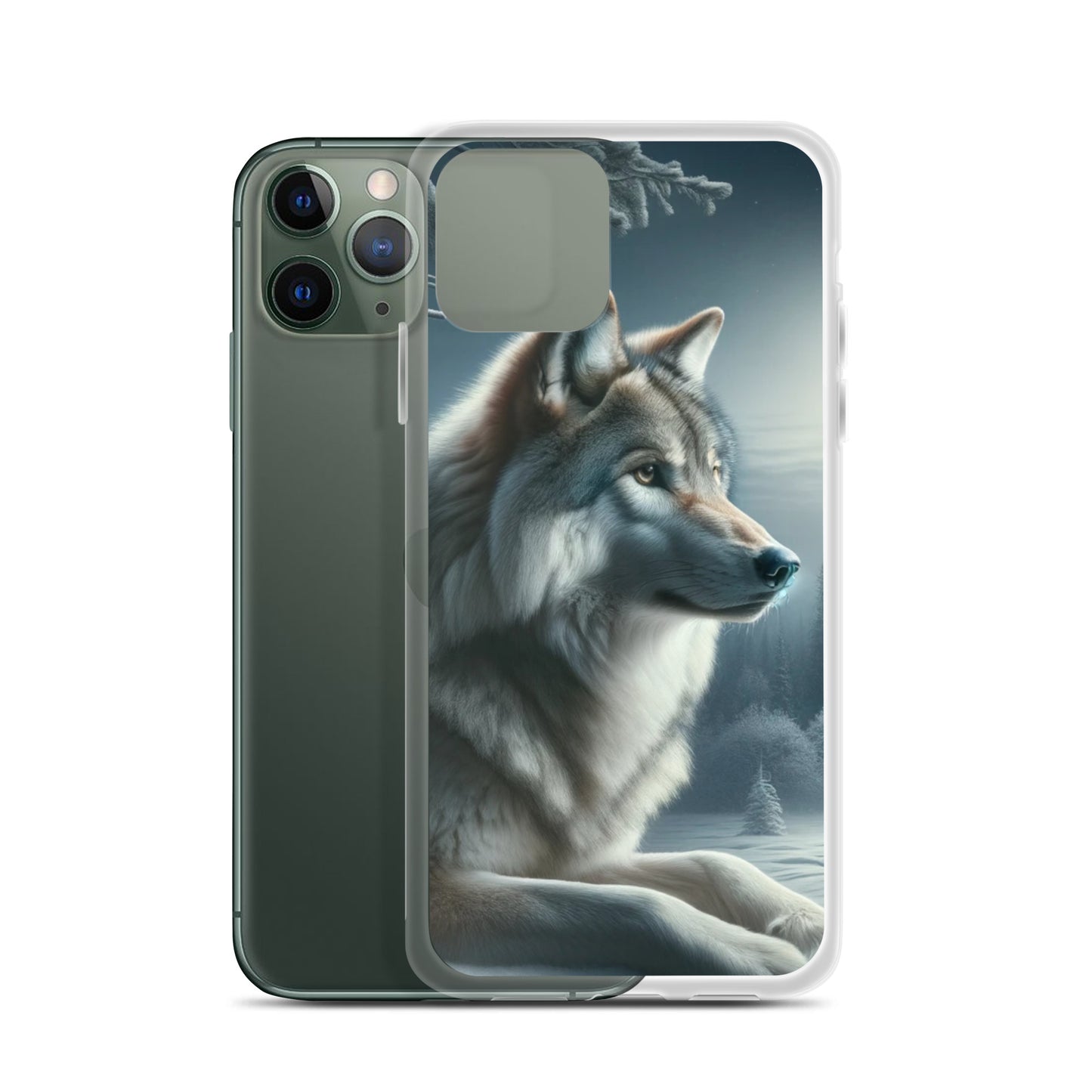 Clear iPhone Case - Wolf at Night