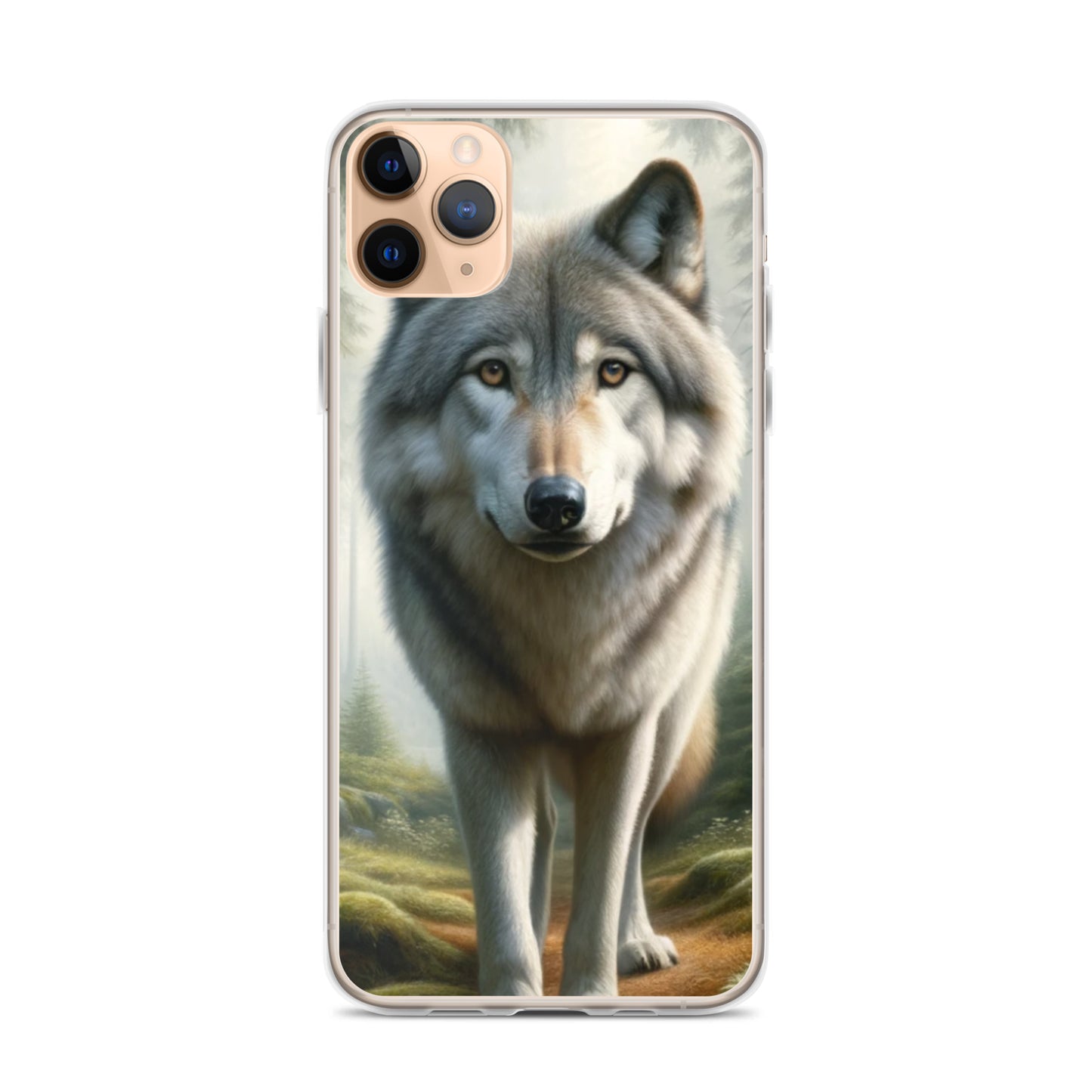Clear iPhone Case - Forest Wolf