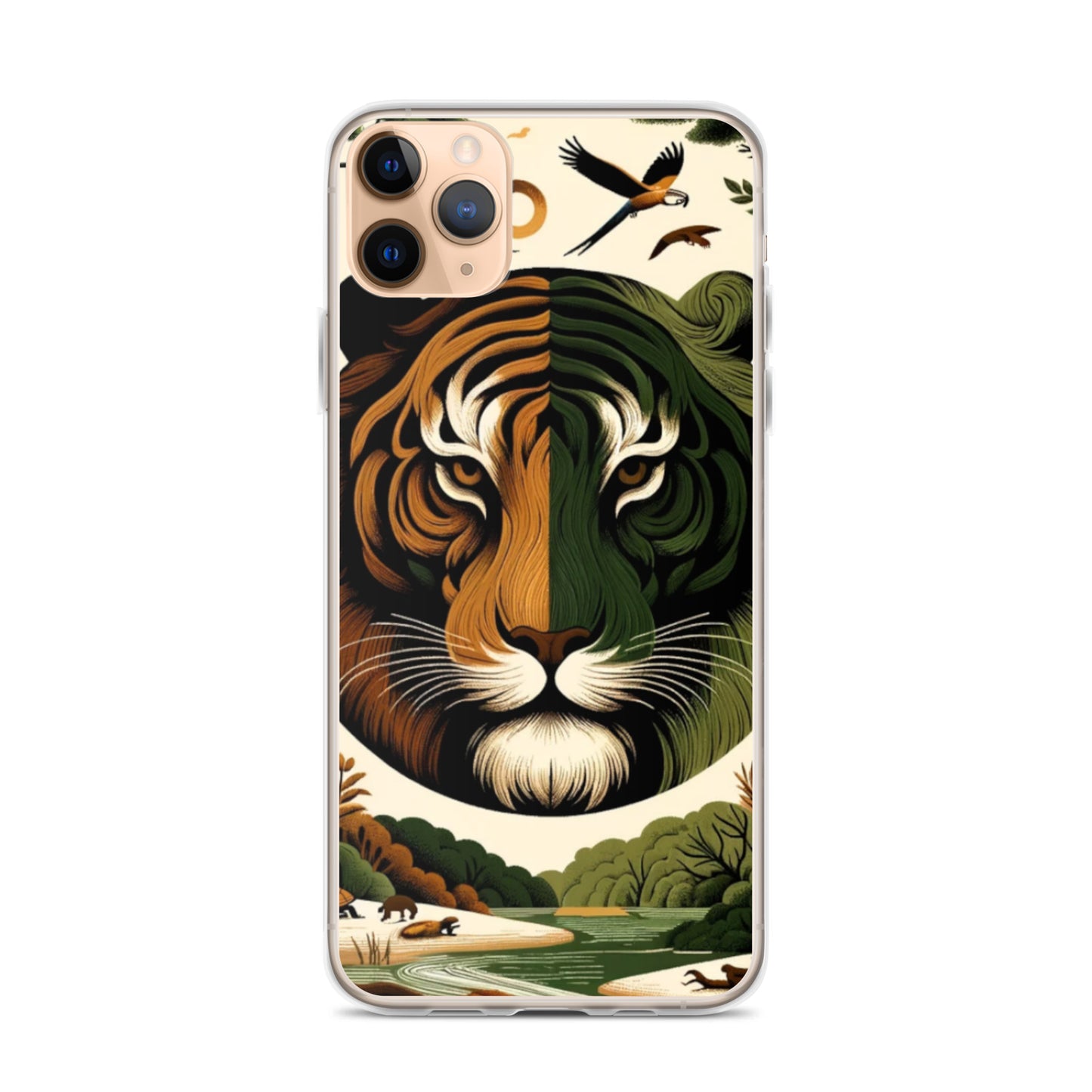 Clear iPhone Case - Earthy & Warm Tiger