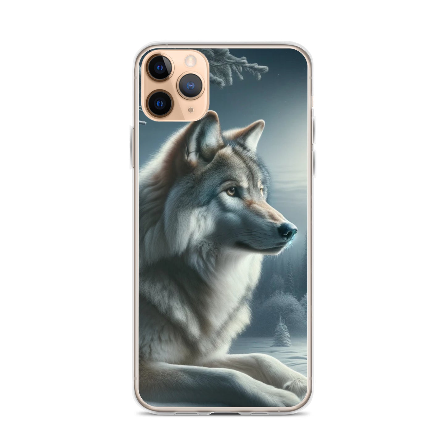 Clear iPhone Case - Wolf at Night