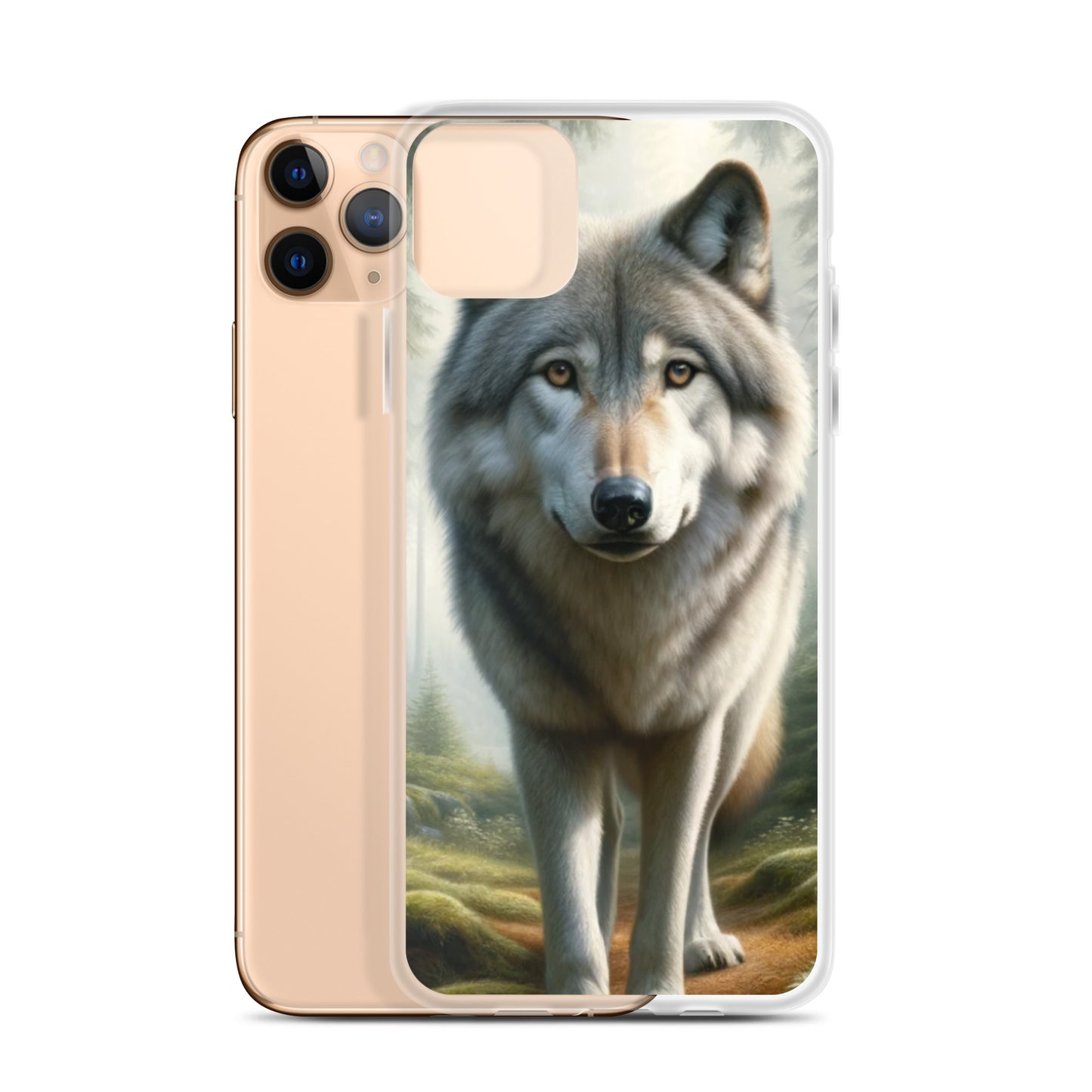 Clear iPhone Case - Forest Wolf