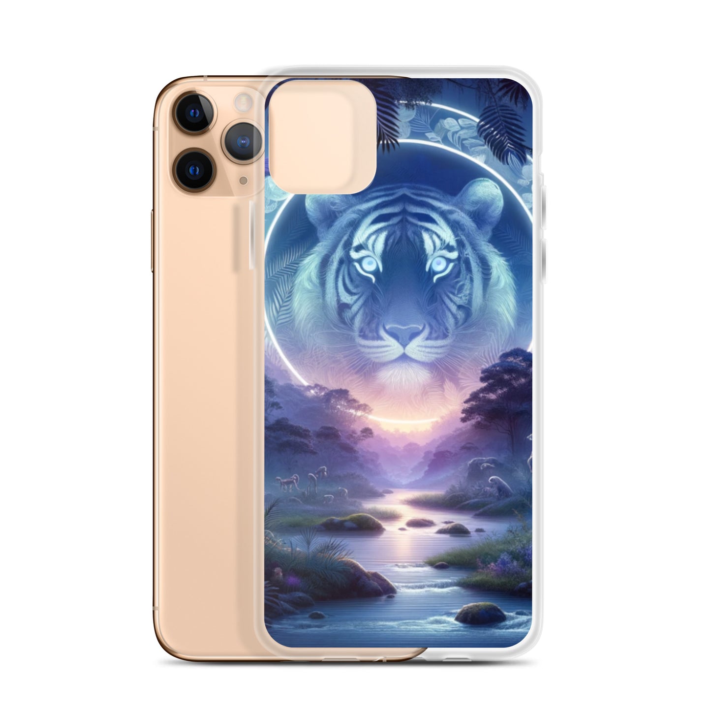 Clear iPhone Case - Mystical Twilight Tiger