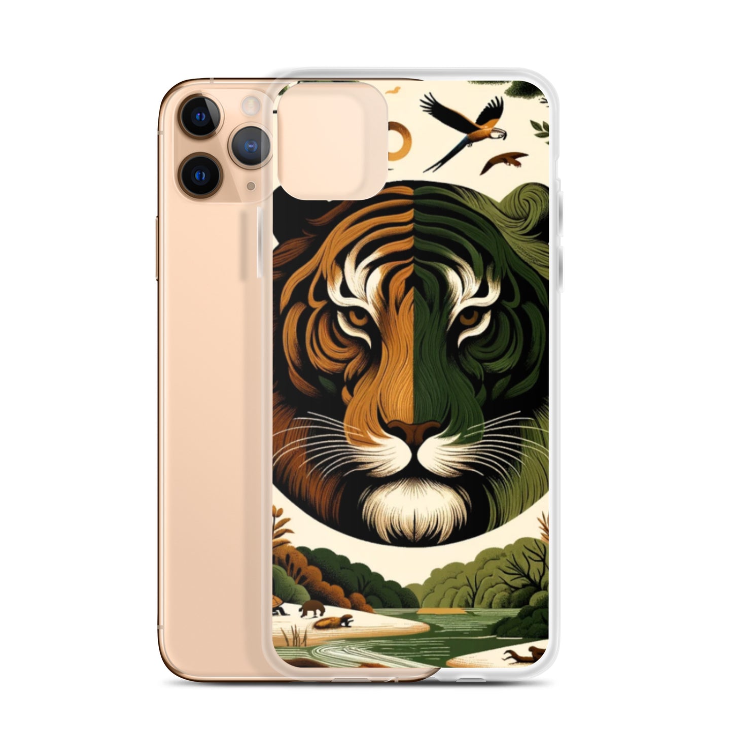 Clear iPhone Case - Earthy & Warm Tiger