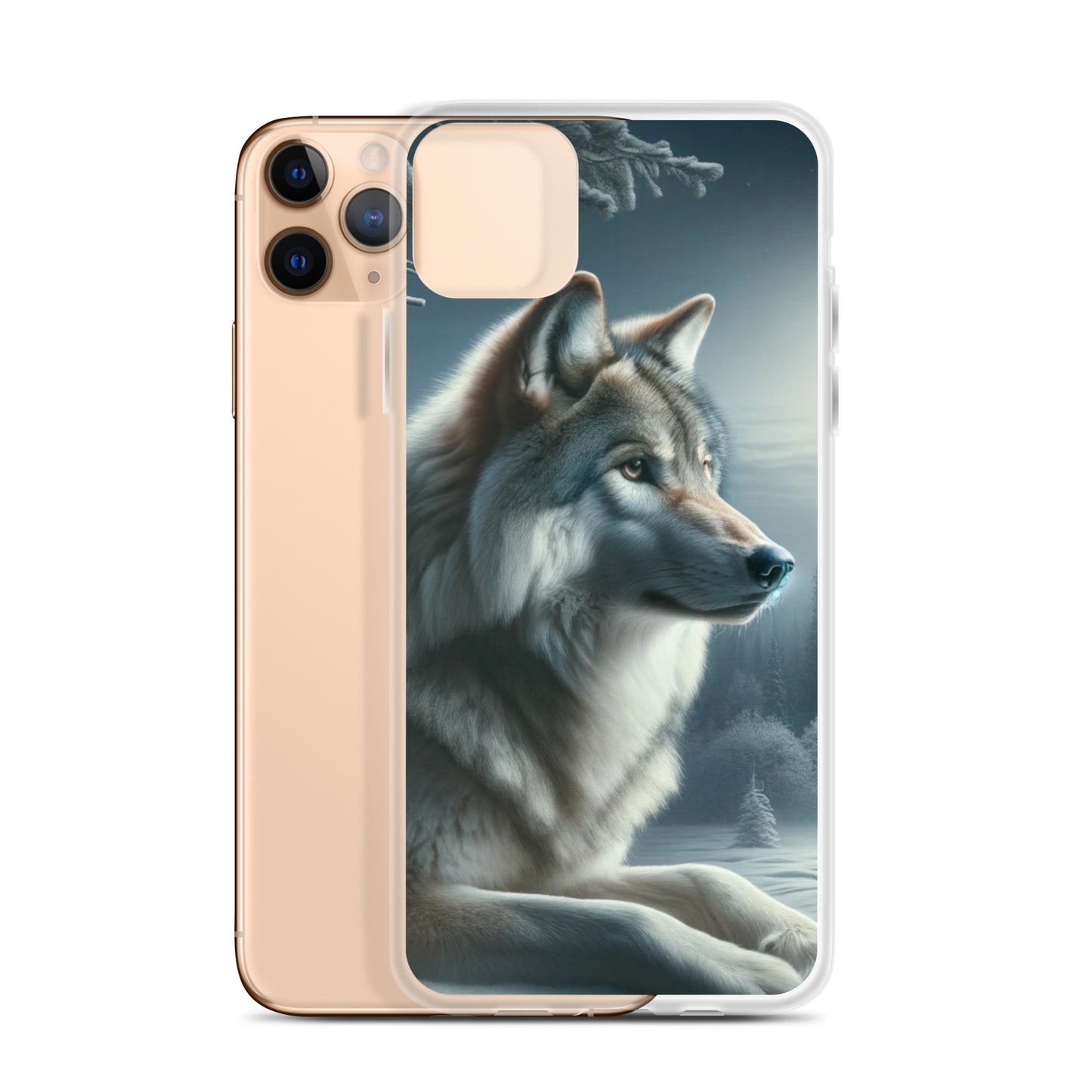 Clear iPhone Case - Wolf at Night