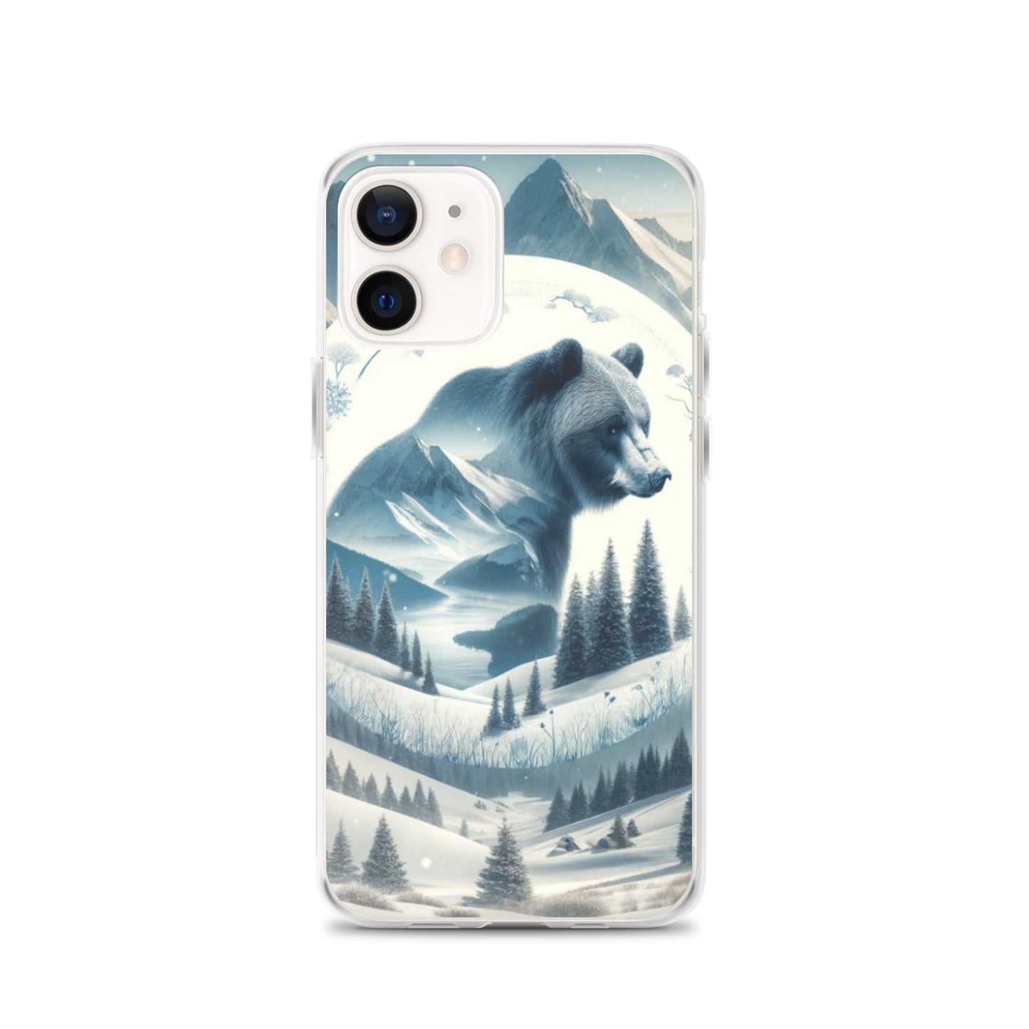 Clear iPhone Case - Snowy Bear