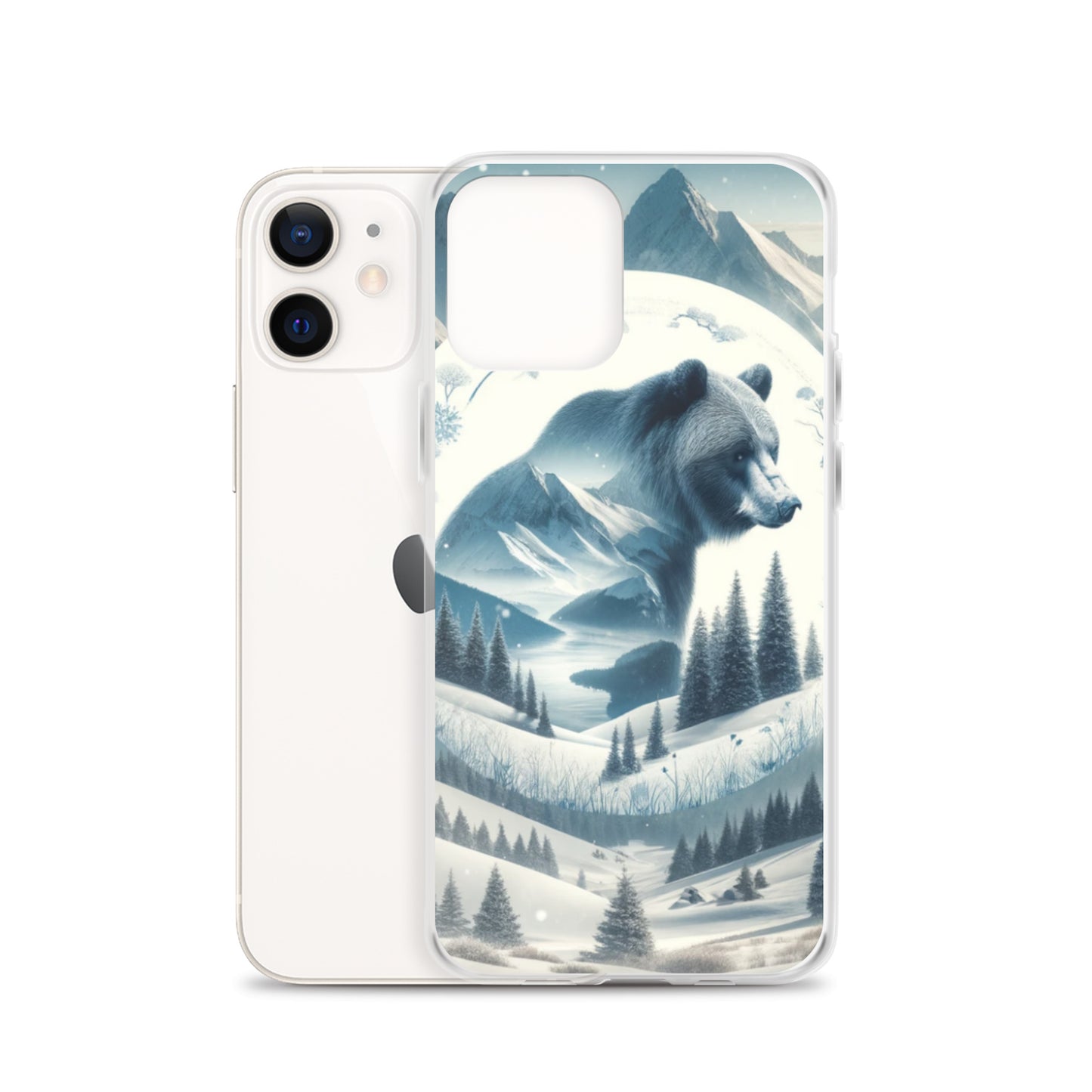 Clear iPhone Case - Snowy Bear