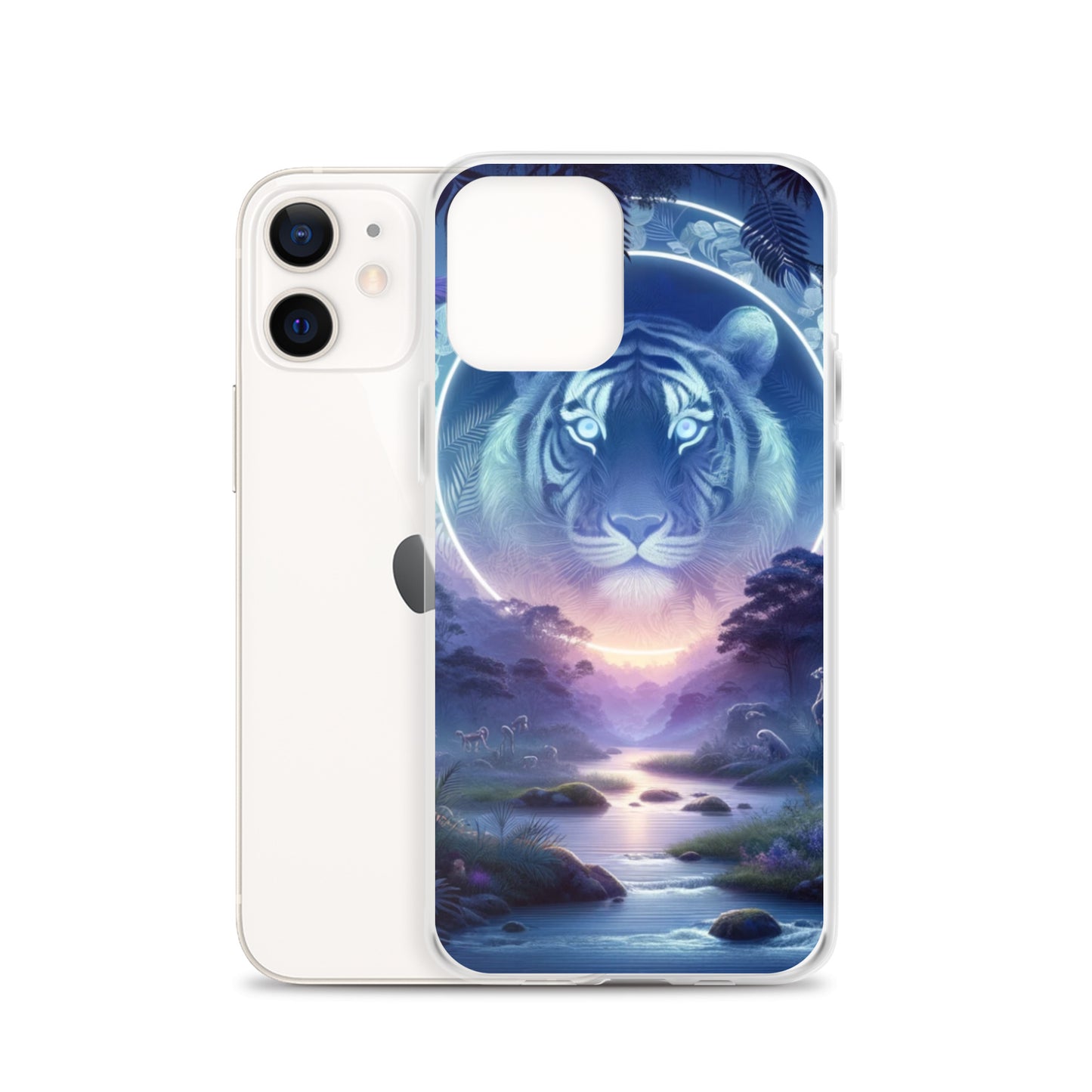 Clear iPhone Case - Mystical Twilight Tiger