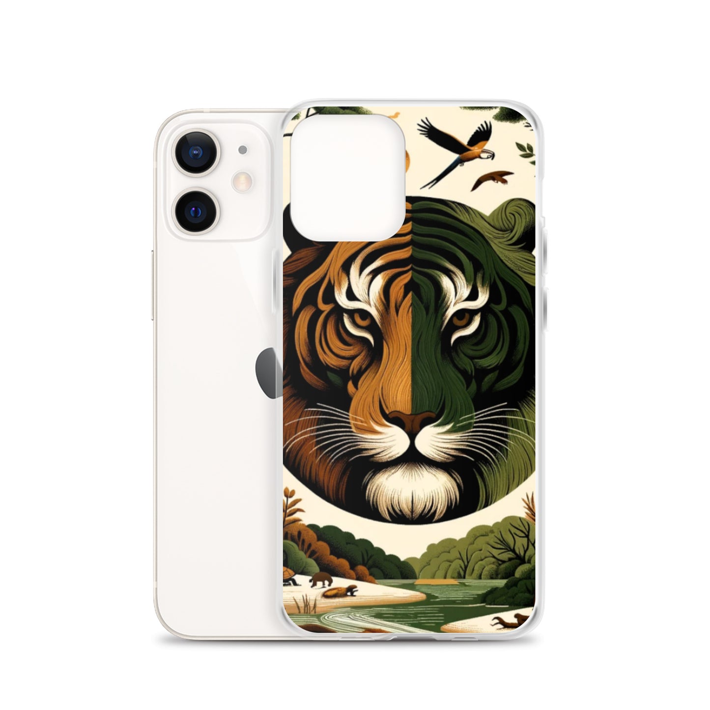 Clear iPhone Case - Earthy & Warm Tiger