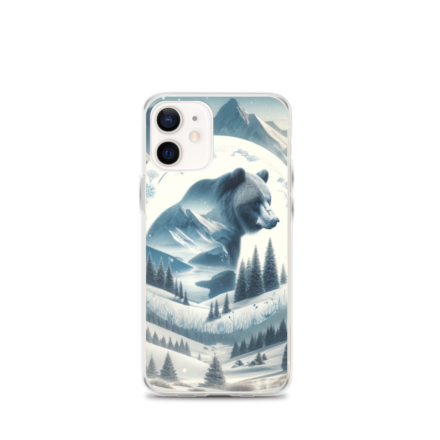 Clear iPhone Case - Snowy Bear