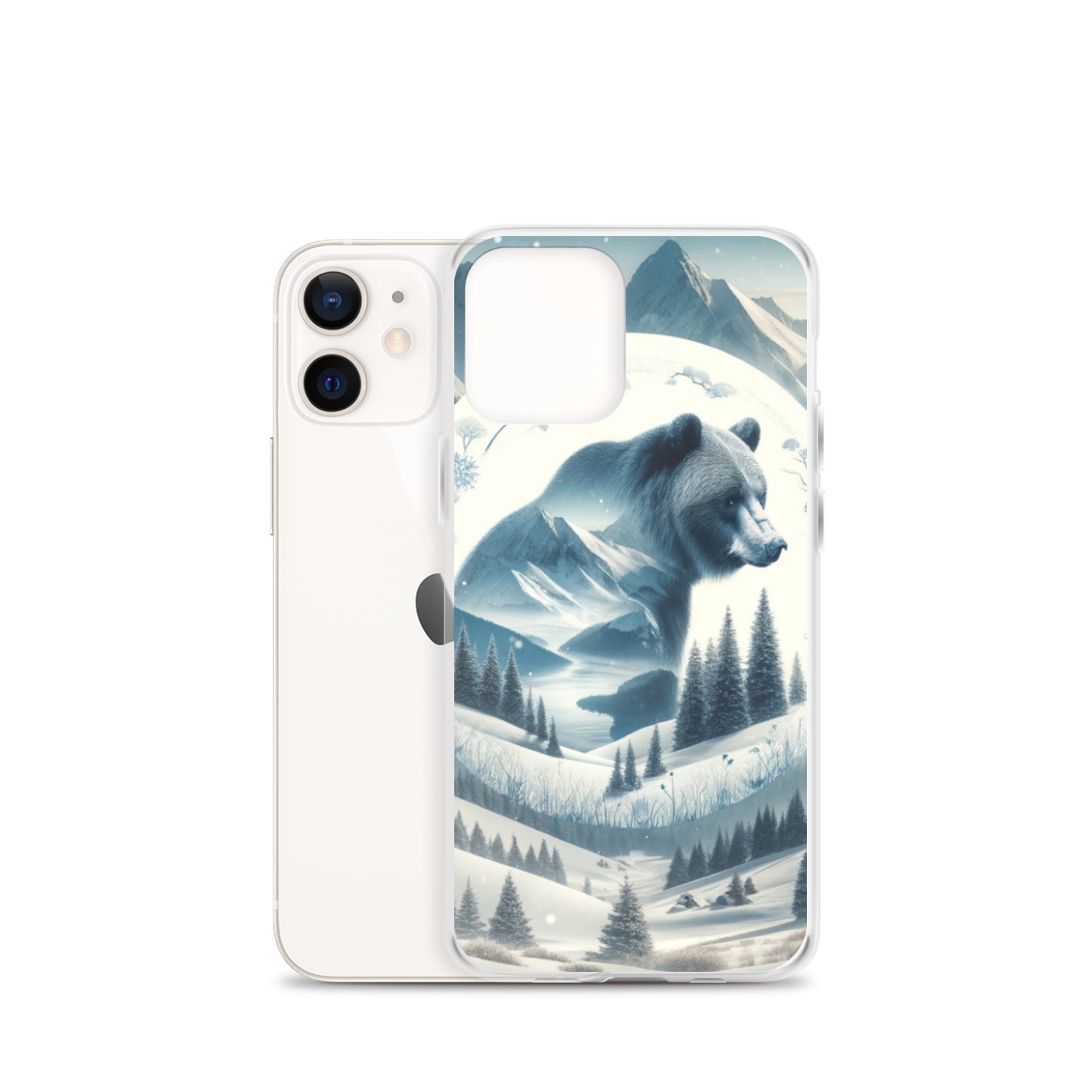 Clear iPhone Case - Snowy Bear