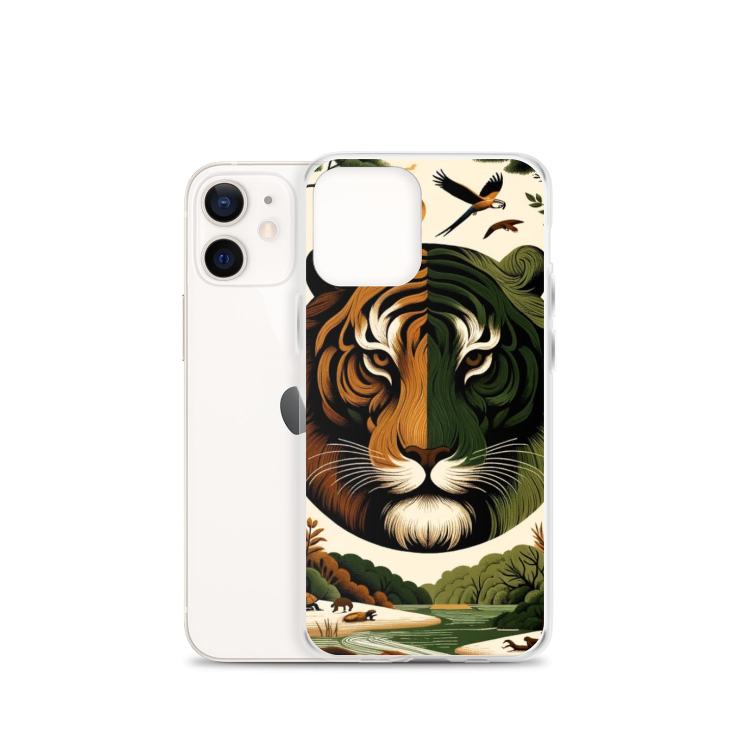 Clear iPhone Case - Earthy & Warm Tiger