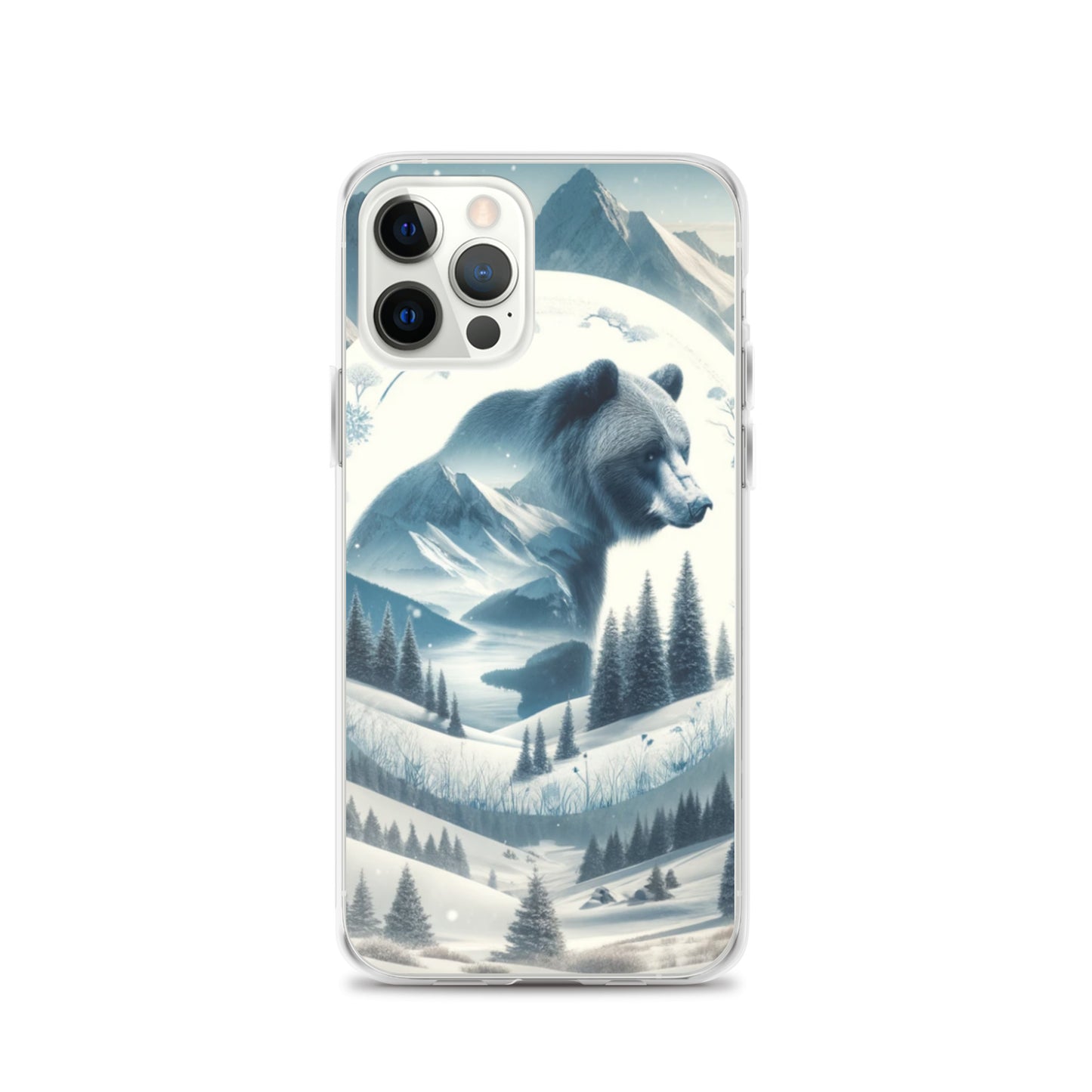 Clear iPhone Case - Snowy Bear