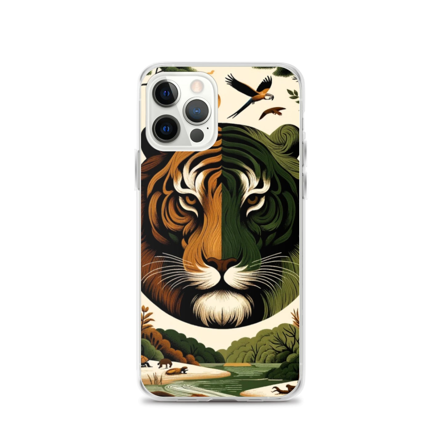Clear iPhone Case - Earthy & Warm Tiger