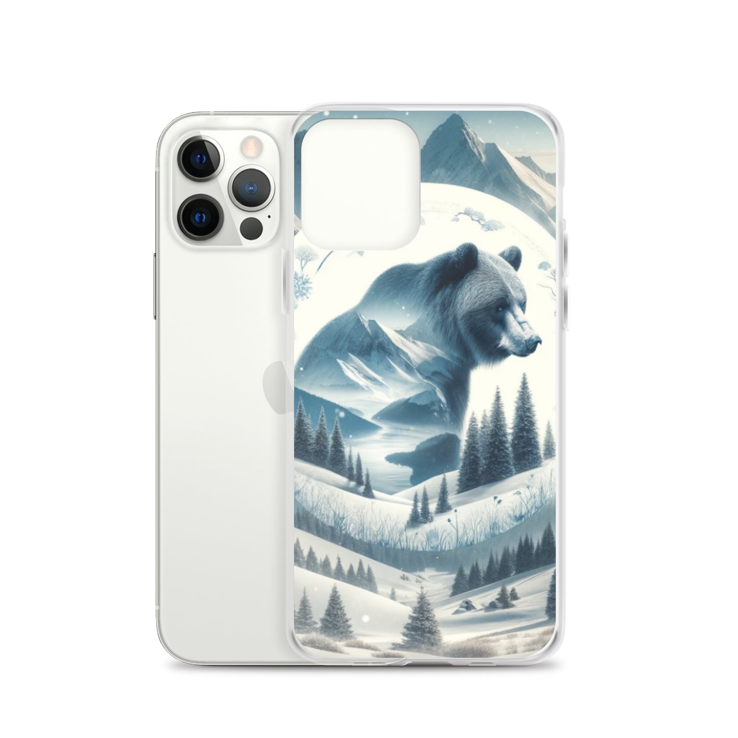 Clear iPhone Case - Snowy Bear