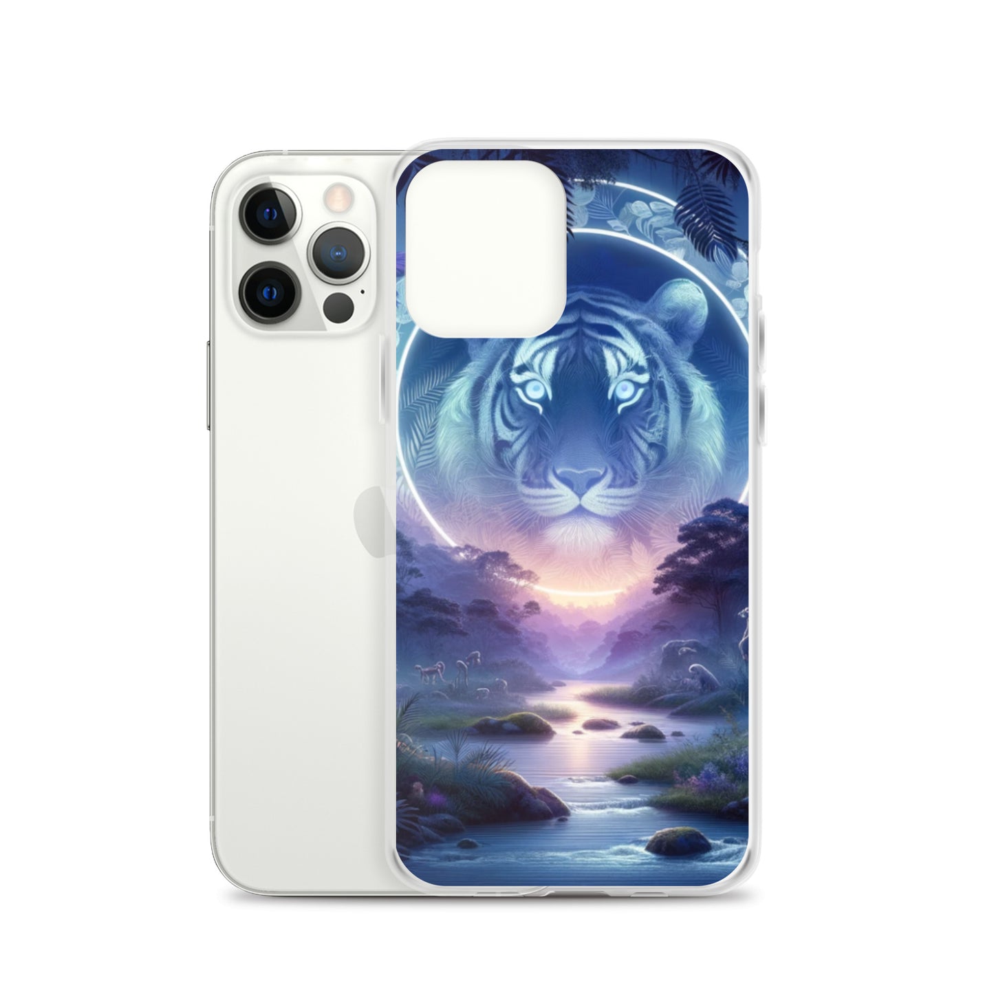 Clear iPhone Case - Mystical Twilight Tiger