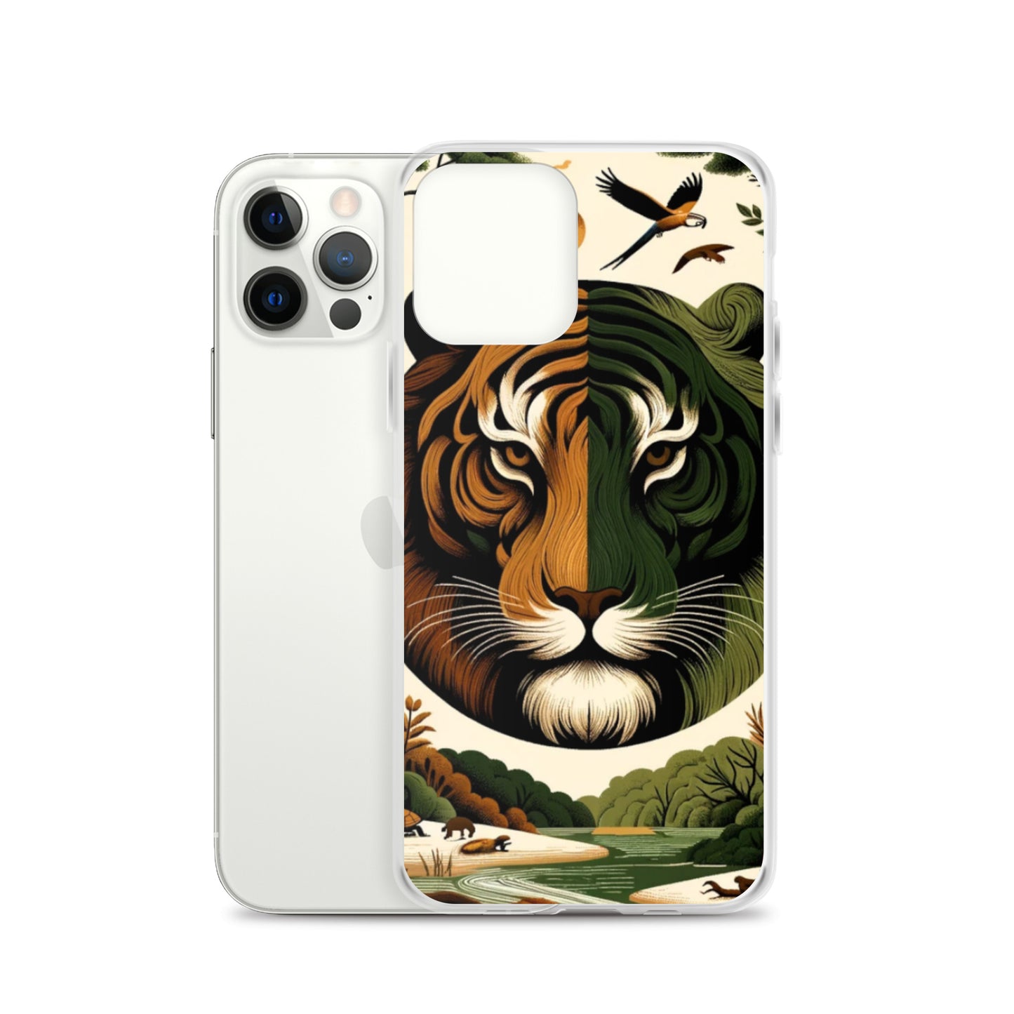 Clear iPhone Case - Earthy & Warm Tiger