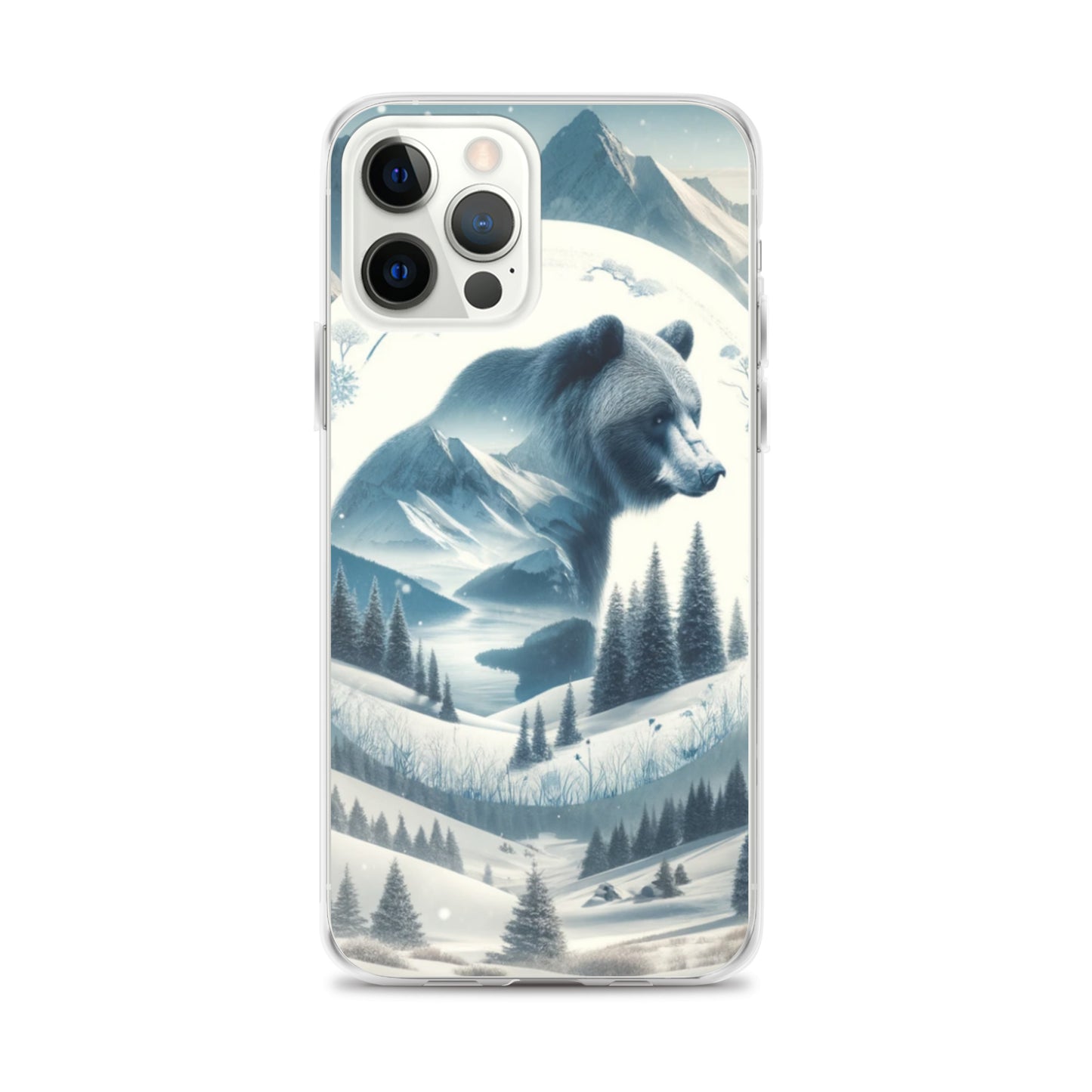 Clear iPhone Case - Snowy Bear