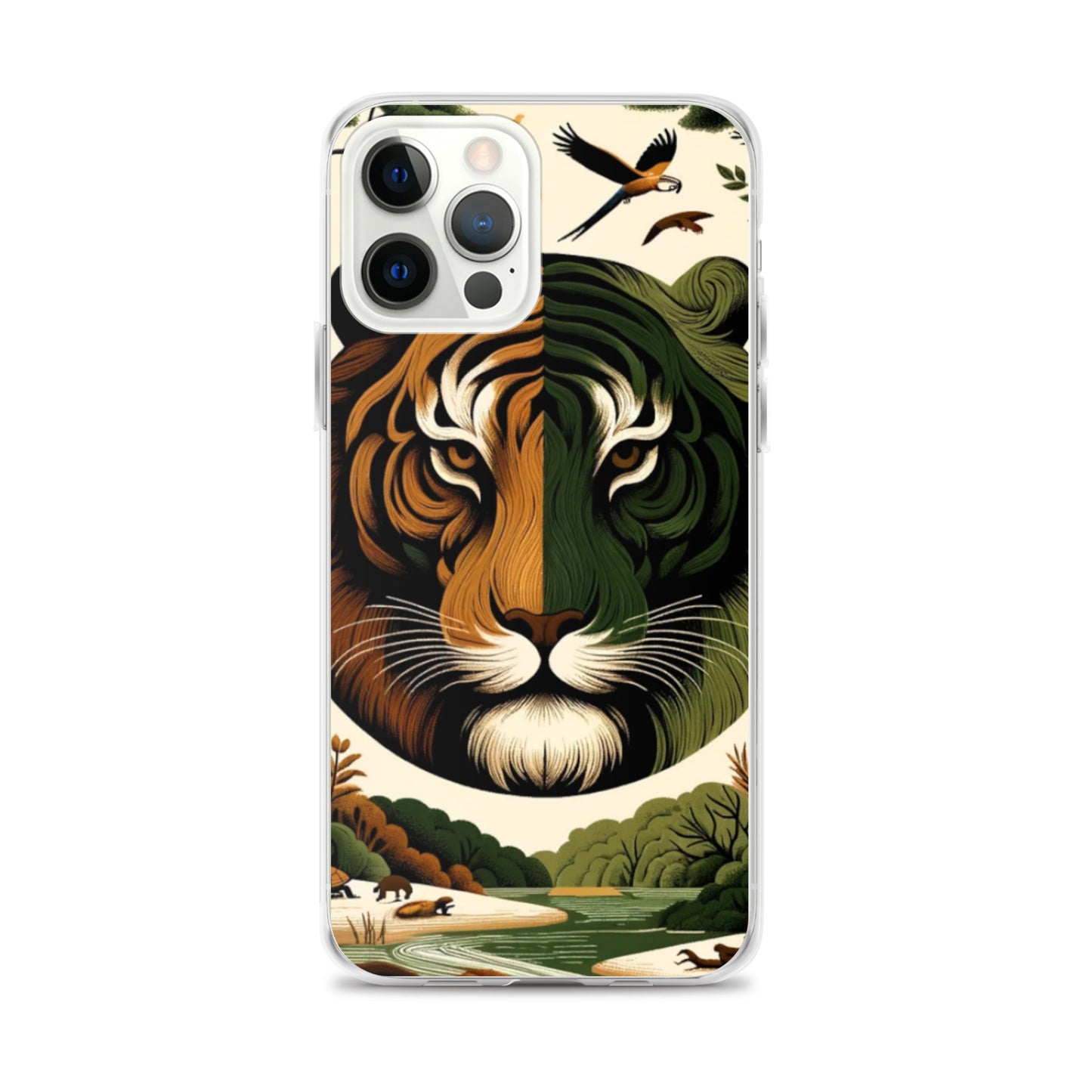 Clear iPhone Case - Earthy & Warm Tiger