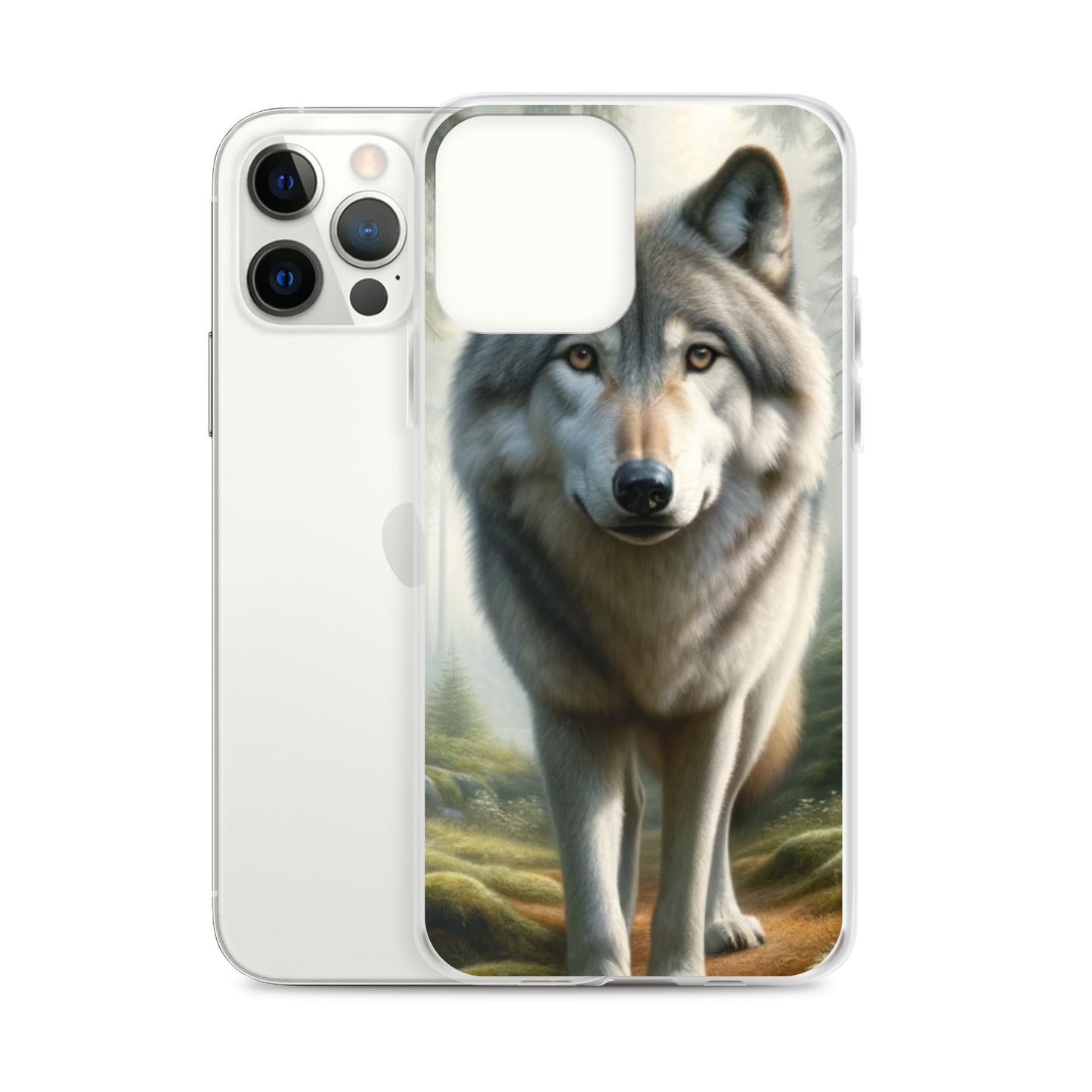 Clear iPhone Case - Forest Wolf