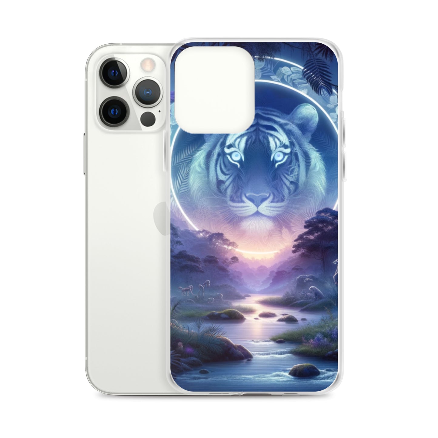 Clear iPhone Case - Mystical Twilight Tiger