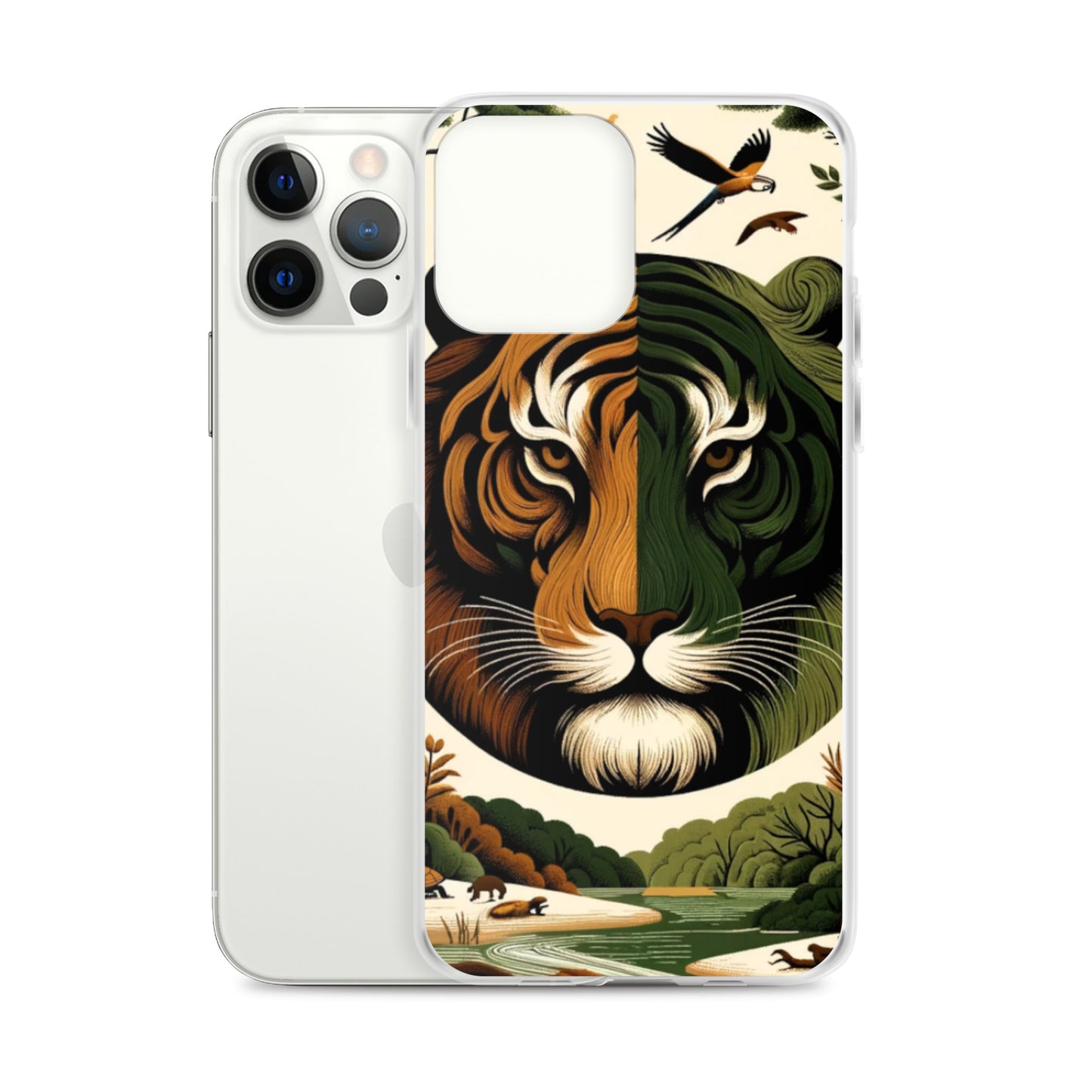 Clear iPhone Case - Earthy & Warm Tiger