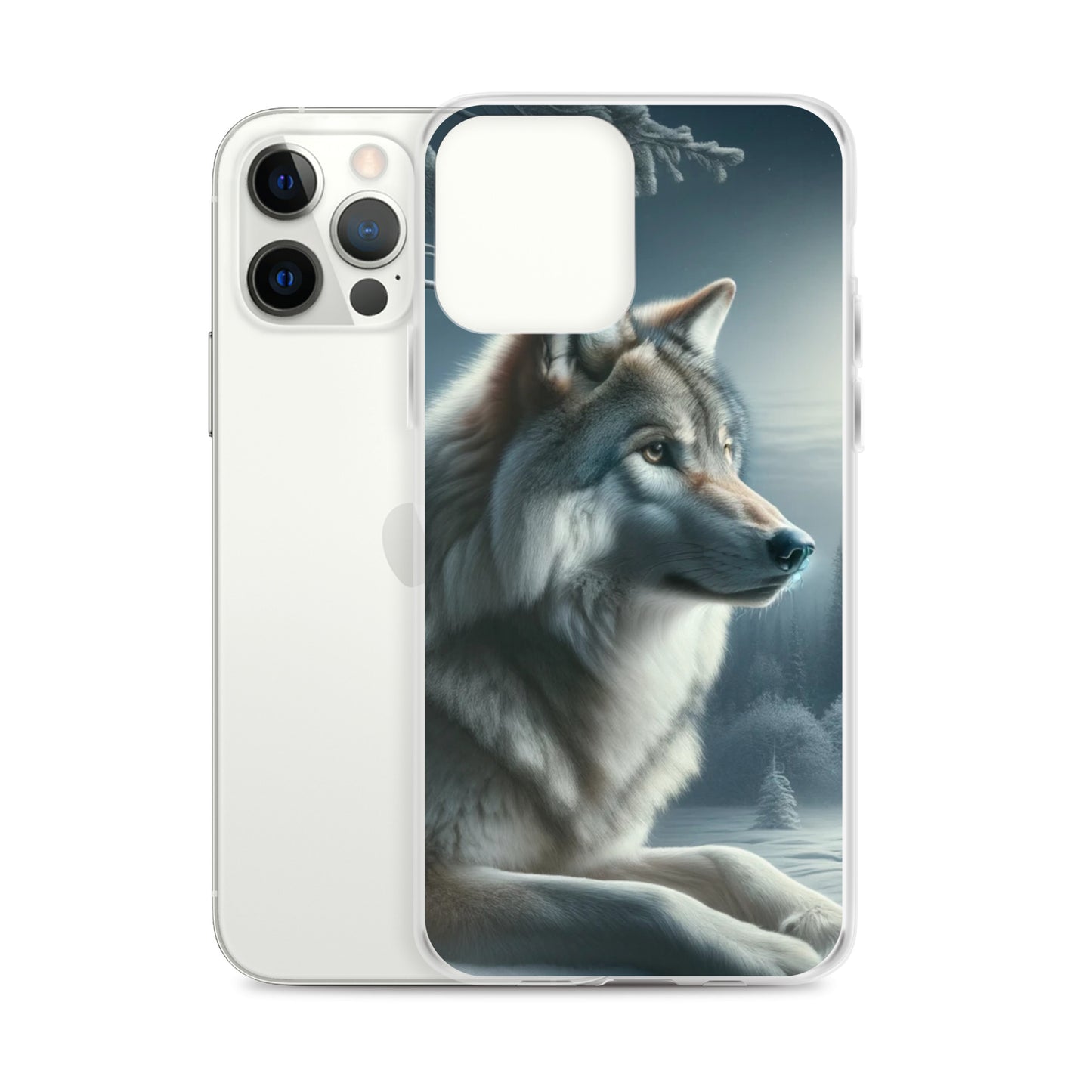 Clear iPhone Case - Wolf at Night
