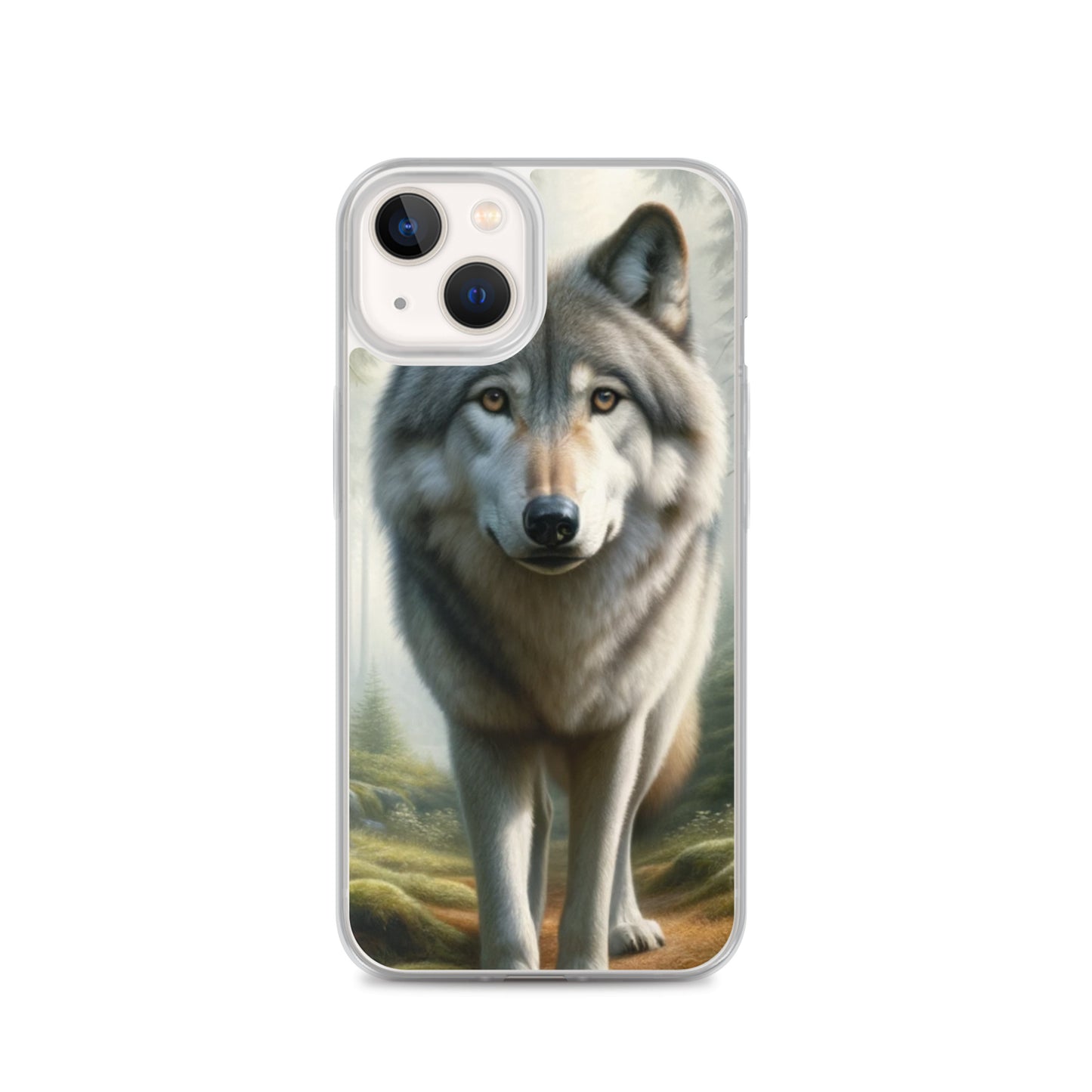 Clear iPhone Case - Forest Wolf