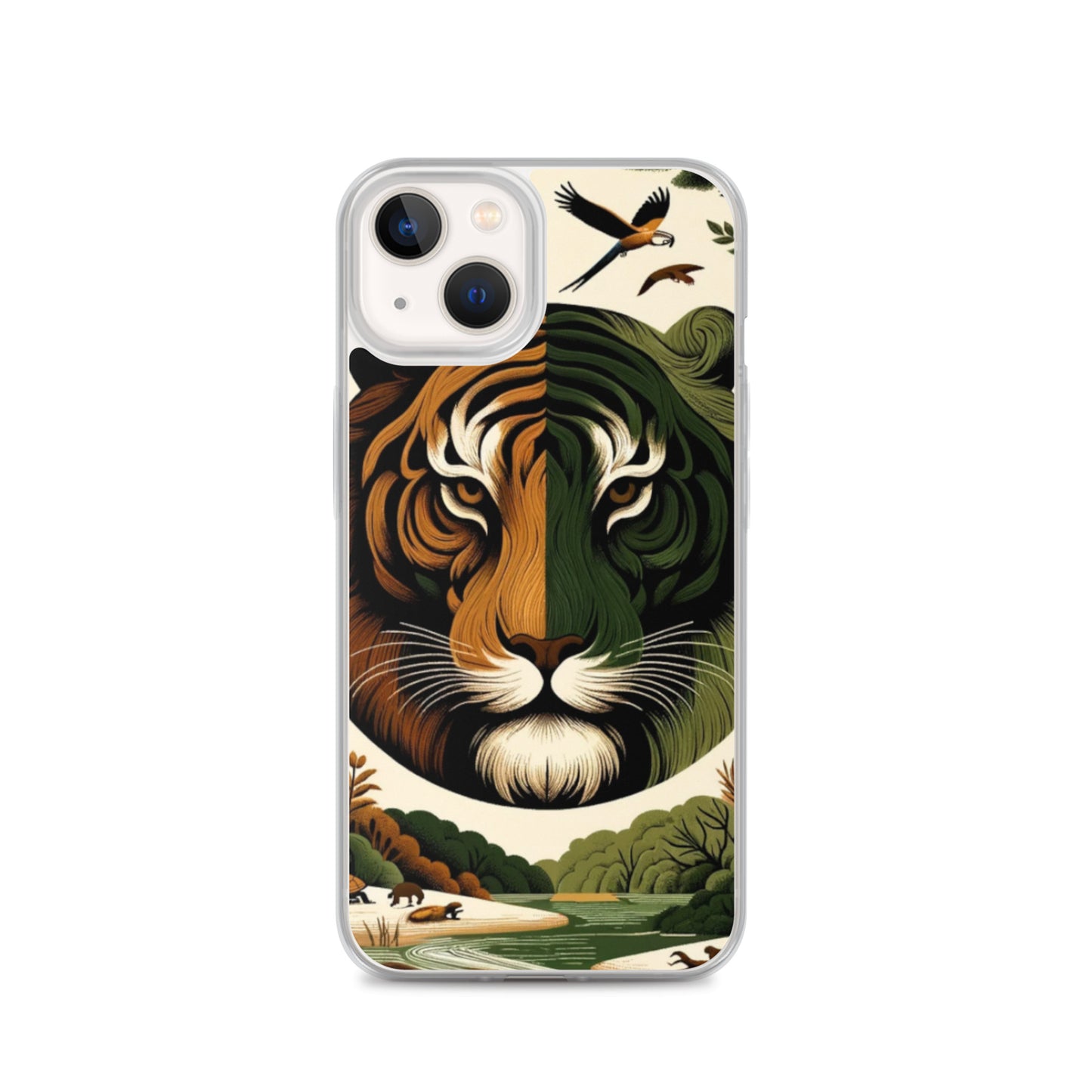 Clear iPhone Case - Earthy & Warm Tiger
